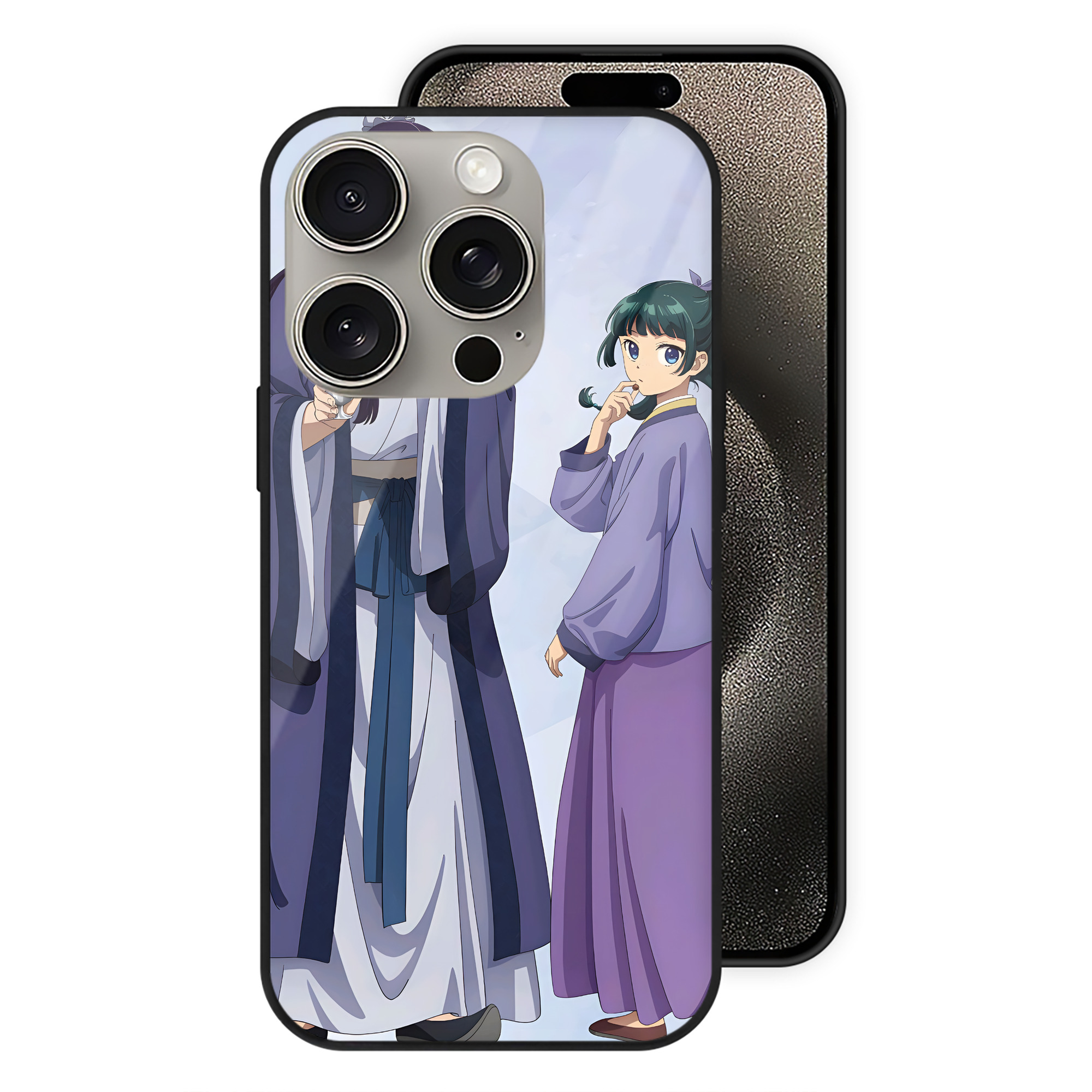 薬屋のひとりごと The Apothecary Diaries 【iPhone15Pro対応】スマホケース 耐衝撃＆黄変防止 背面ガラス