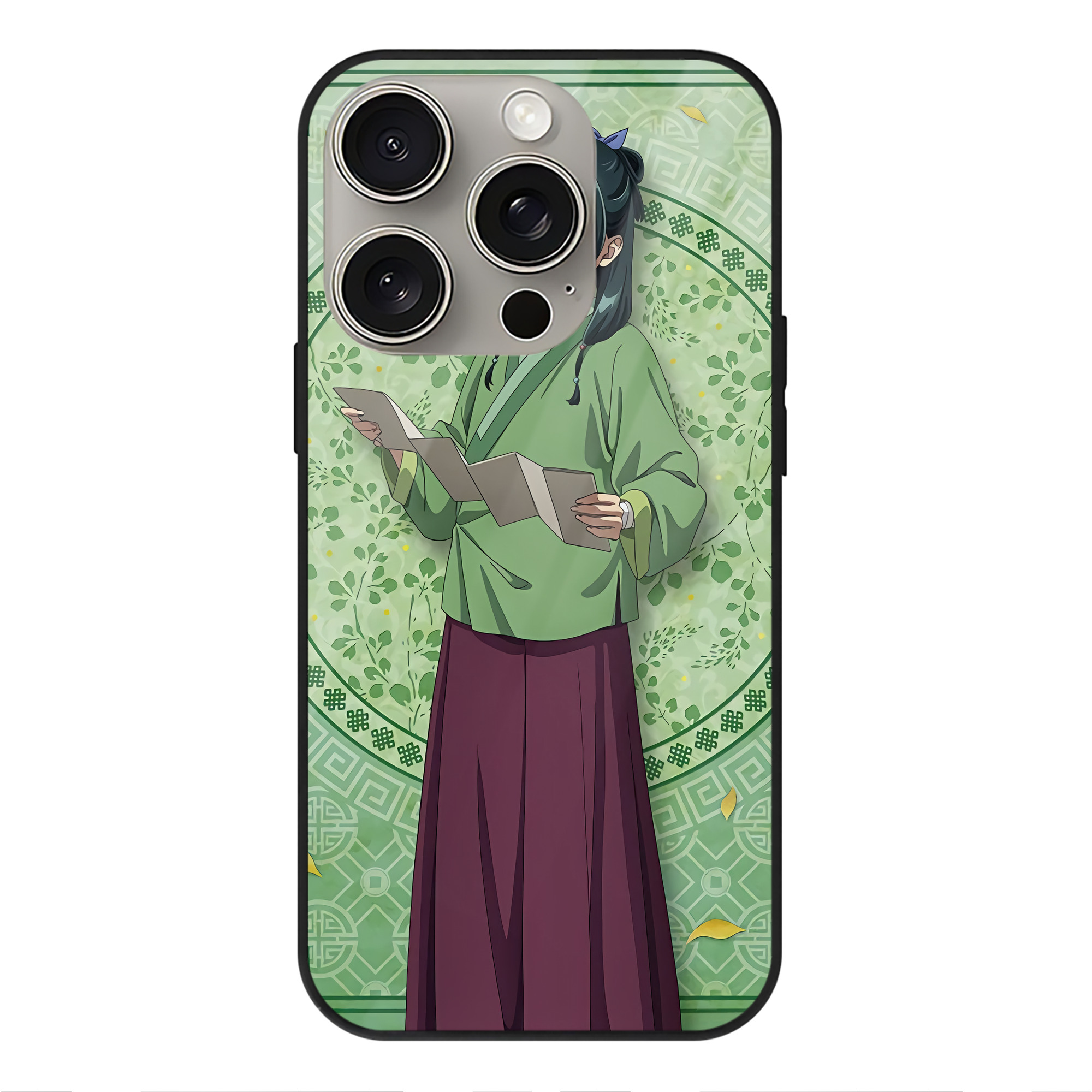 薬屋のひとりごと The Apothecary Diaries 【iPhone15Pro対応】スマホケース 耐衝撃＆黄変防止 背面ガラス