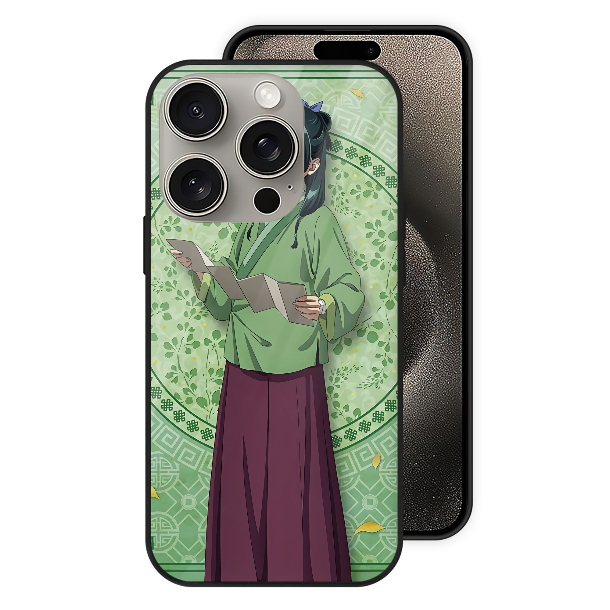 薬屋のひとりごと The Apothecary Diaries 【iPhone15Pro対応】スマホケース 耐衝撃＆黄変防止 背面ガラス