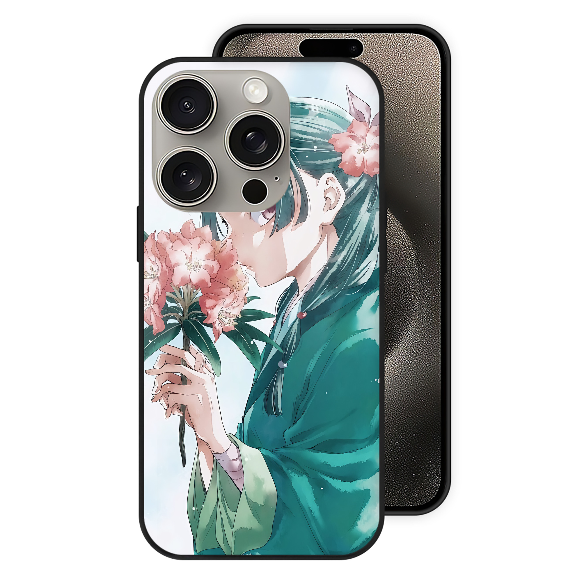 薬屋のひとりごと The Apothecary Diaries 【iPhone15Pro対応】スマホケース 耐衝撃＆黄変防止 背面ガラス