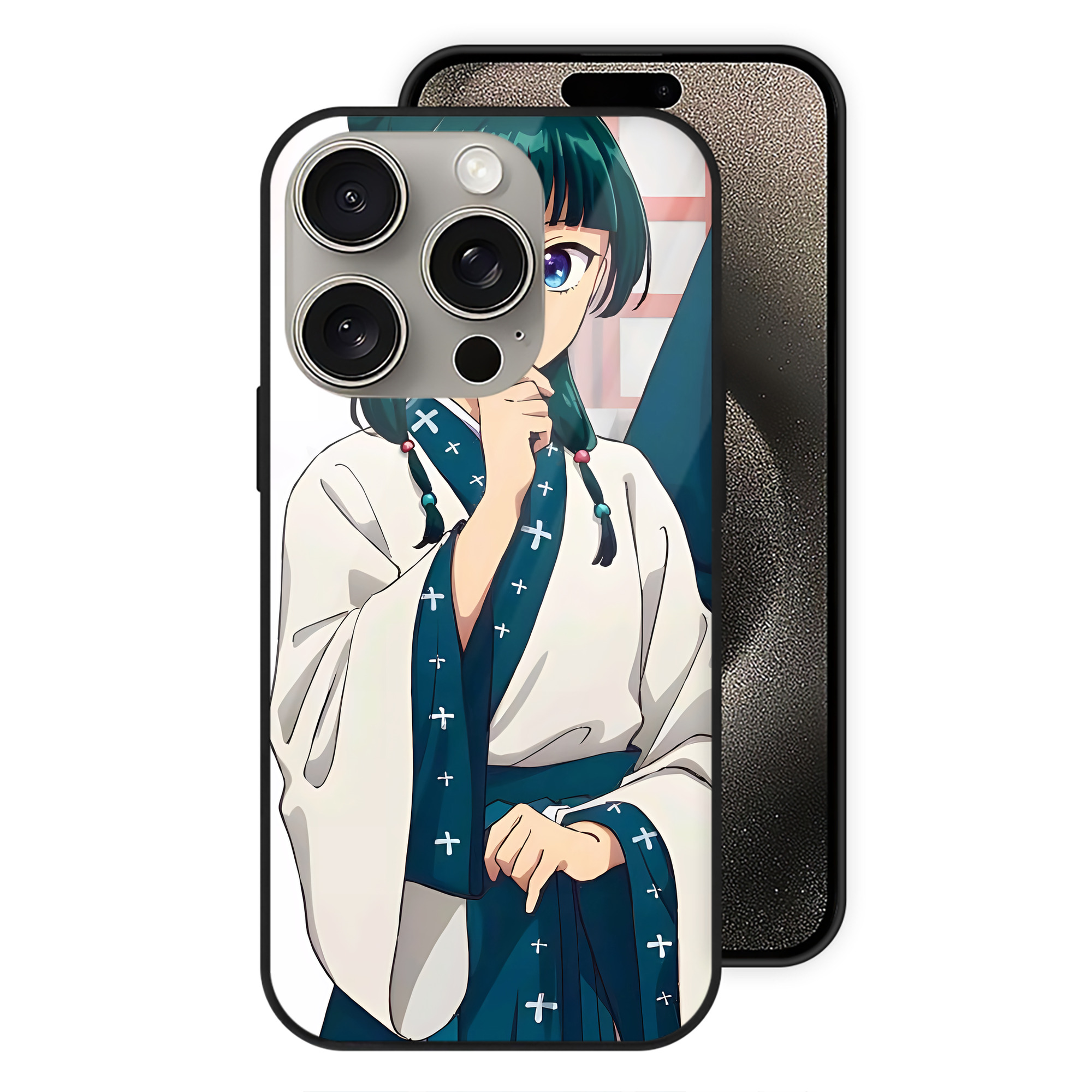 薬屋のひとりごと The Apothecary Diaries 【iPhone15Pro対応】スマホケース 耐衝撃＆黄変防止 背面ガラス