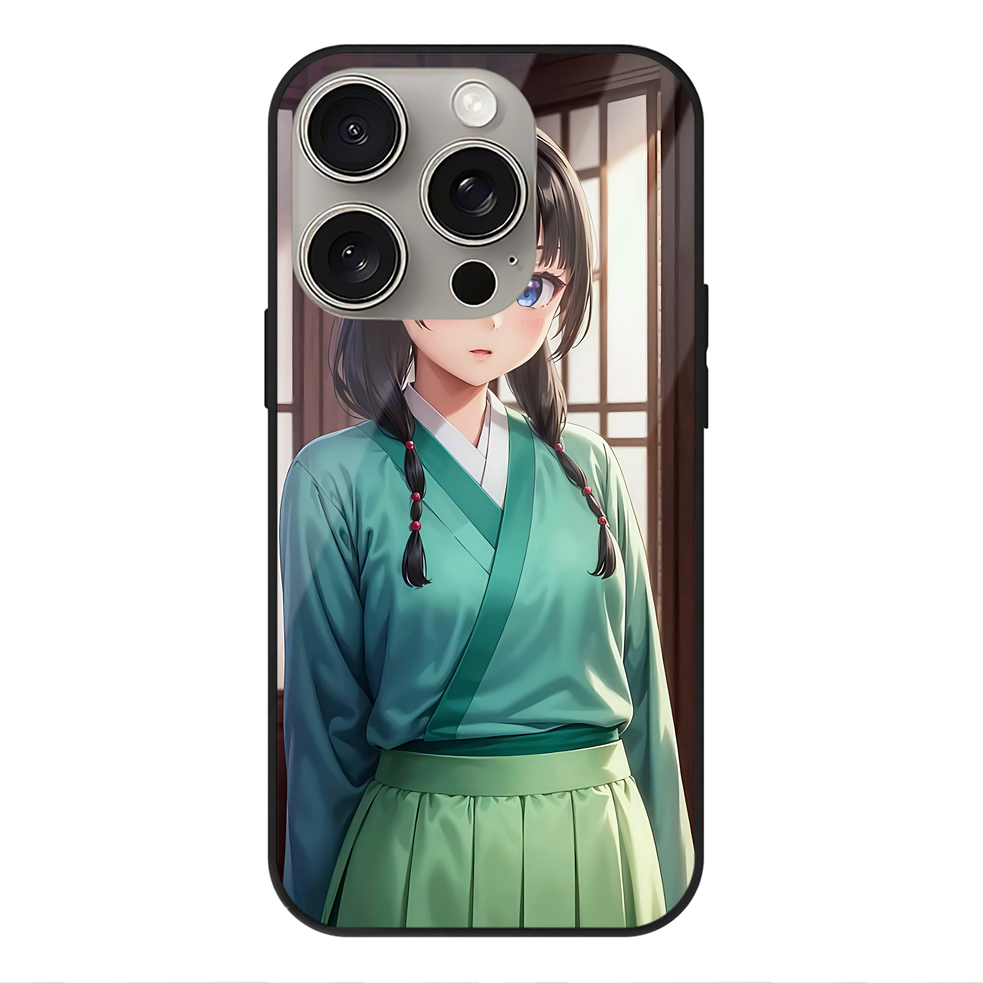 薬屋のひとりごと The Apothecary Diaries 【iPhone15Pro対応】スマホケース 耐衝撃＆黄変防止 背面ガラス