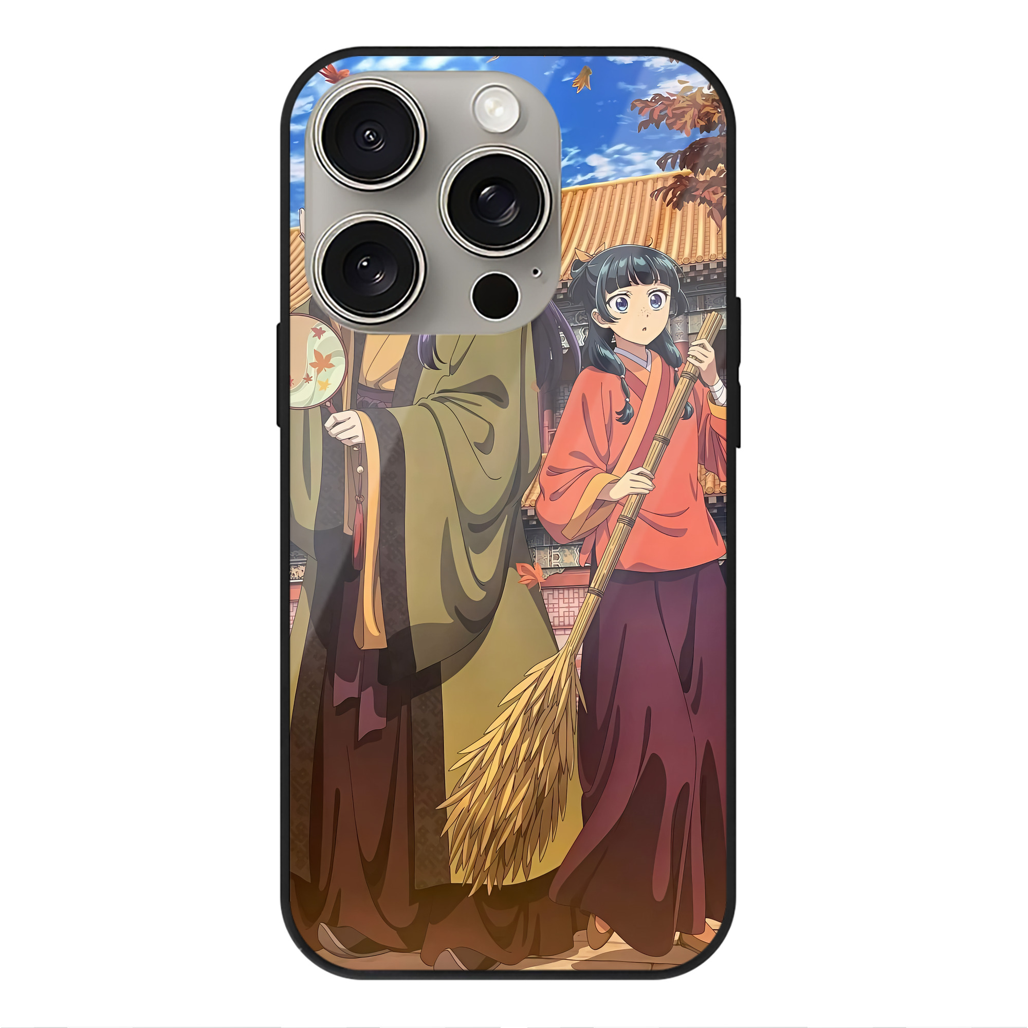 薬屋のひとりごと The Apothecary Diaries 【iPhone15Pro対応】スマホケース 耐衝撃＆黄変防止 背面ガラス
