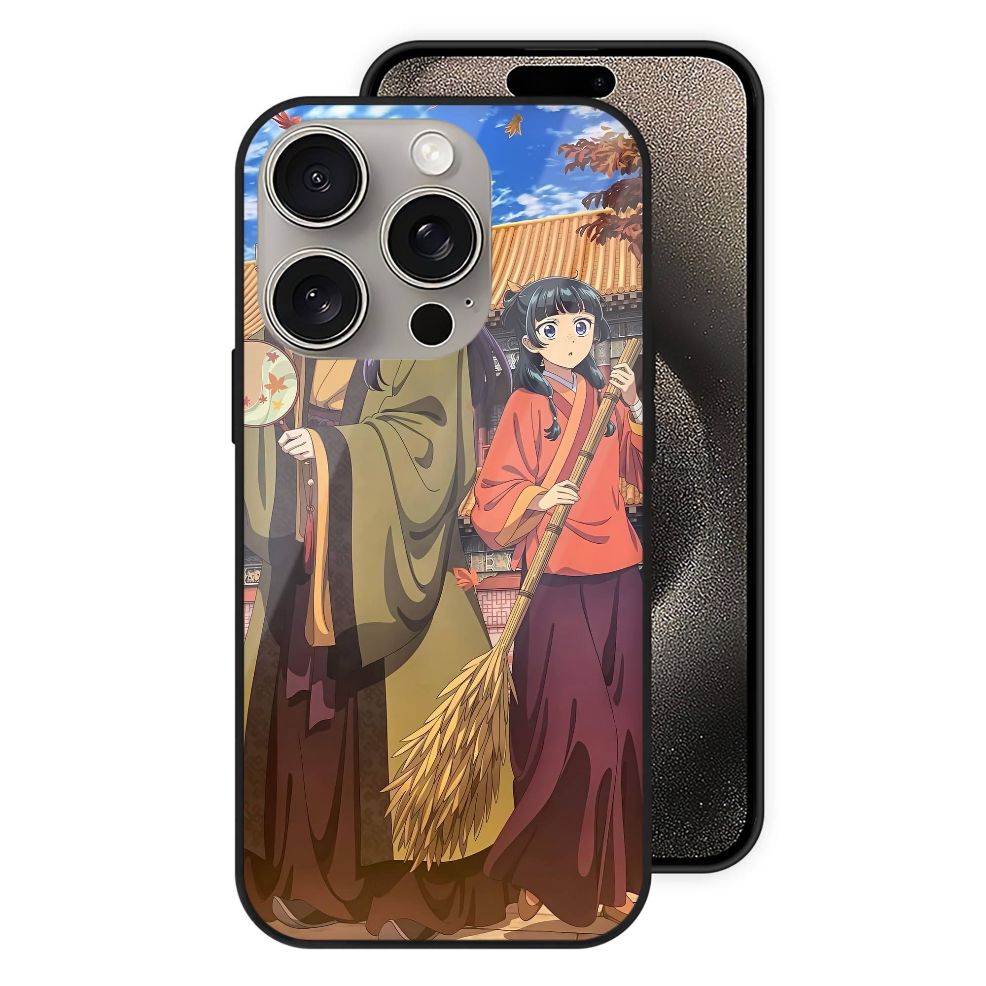 薬屋のひとりごと The Apothecary Diaries 【iPhone15Pro対応】スマホケース 耐衝撃＆黄変防止 背面ガラス