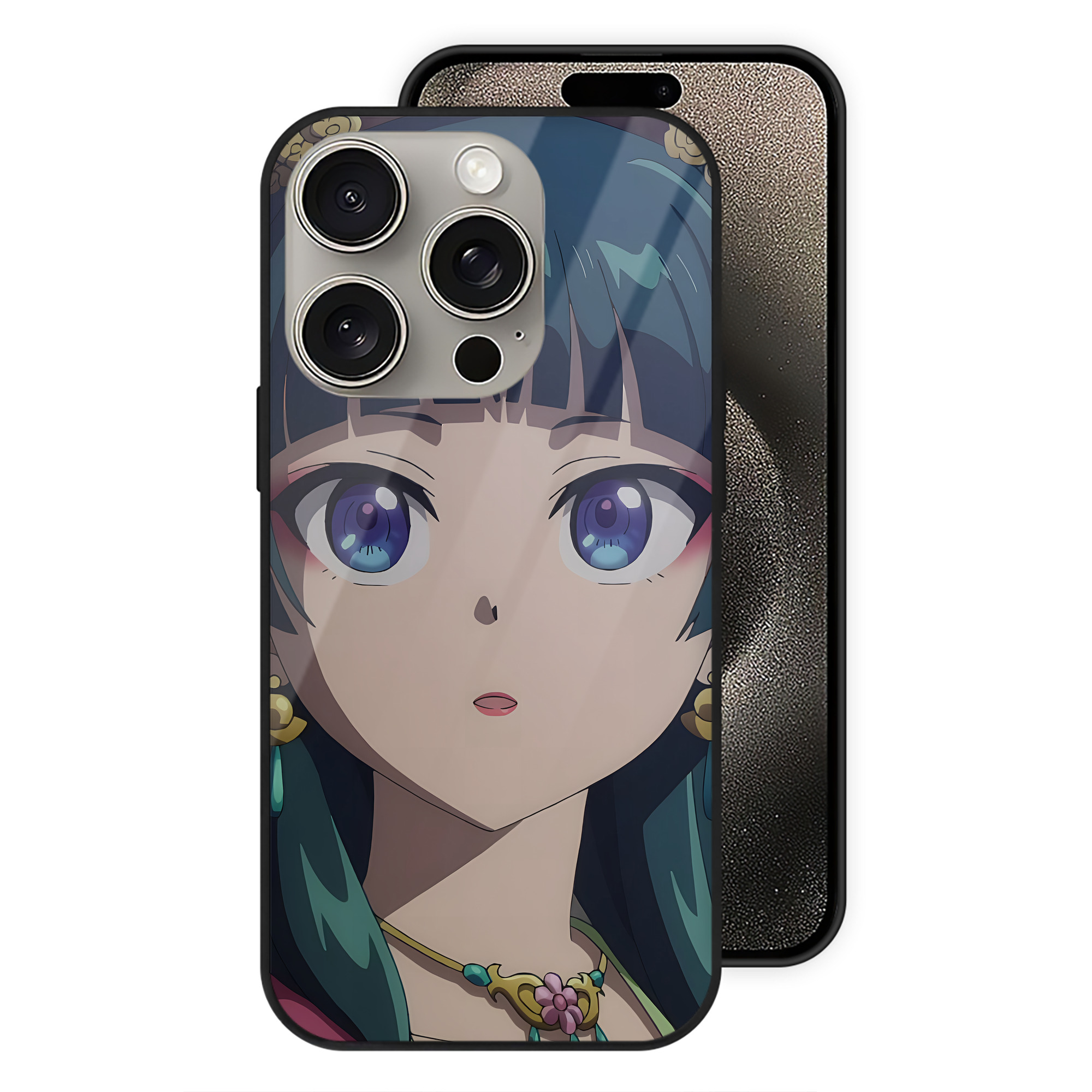 薬屋のひとりごと The Apothecary Diaries 【iPhone15Pro対応】スマホケース 耐衝撃＆黄変防止 背面ガラス