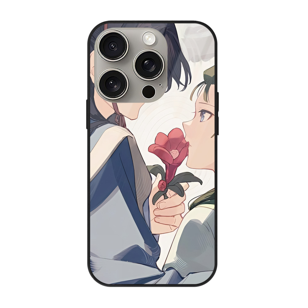 薬屋のひとりごと The Apothecary Diaries 【iPhone15Pro対応】スマホケース 耐衝撃＆黄変防止 背面ガラス