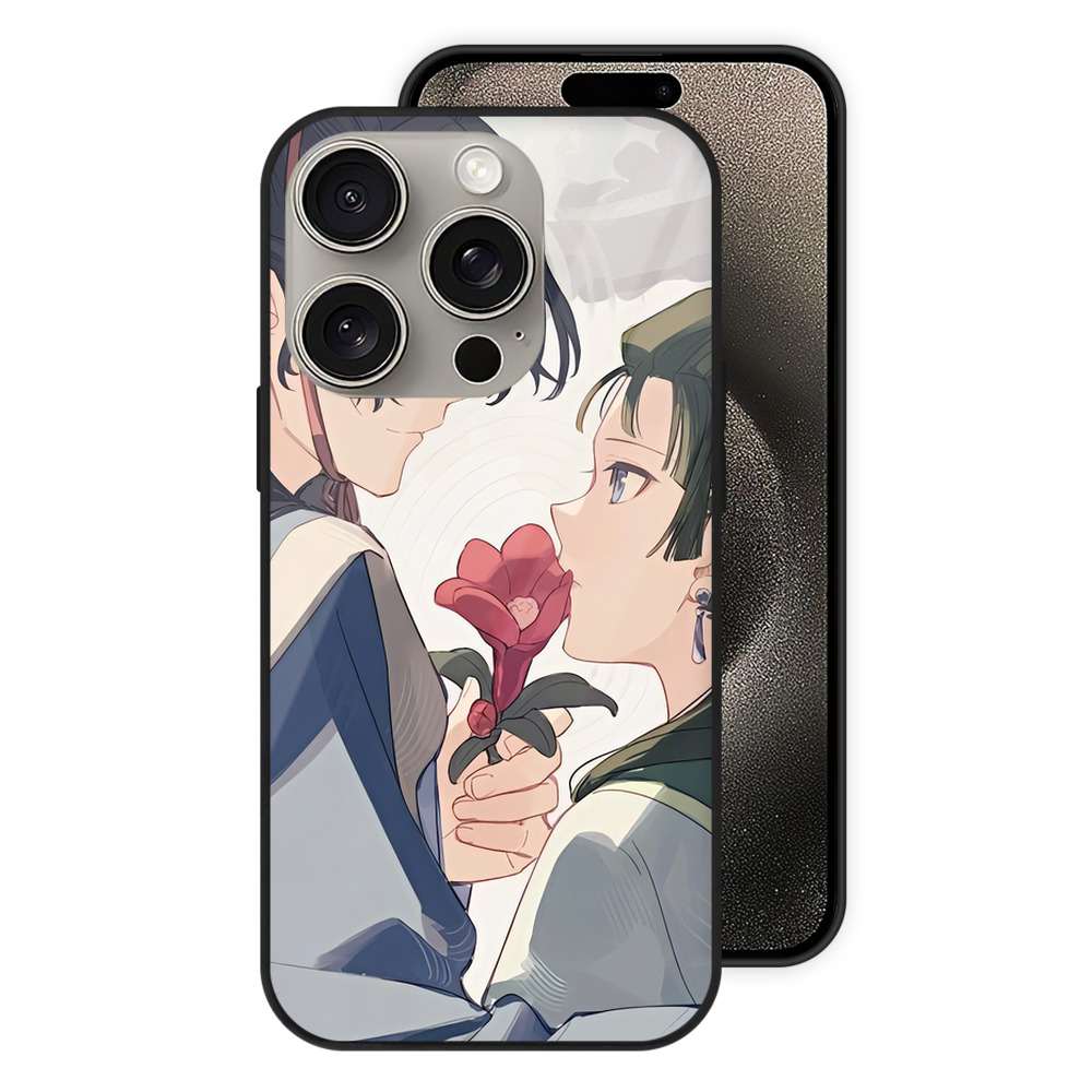 薬屋のひとりごと The Apothecary Diaries 【iPhone15Pro対応】スマホケース 耐衝撃＆黄変防止 背面ガラス