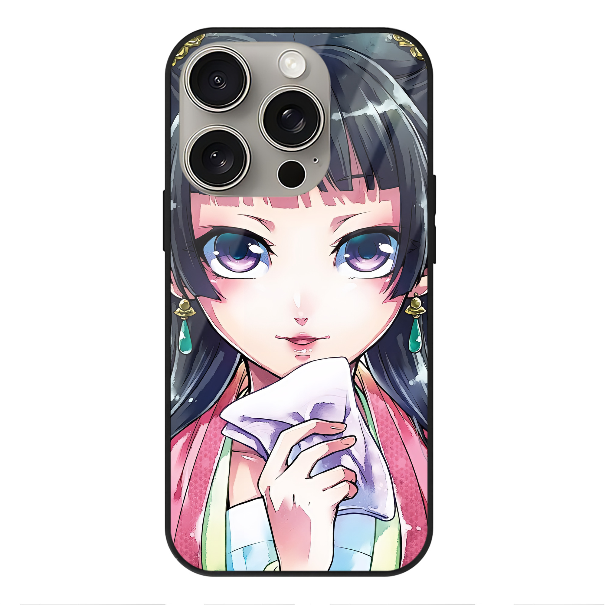 薬屋のひとりごと The Apothecary Diaries 【iPhone15Pro対応】スマホケース 耐衝撃＆黄変防止 背面ガラス
