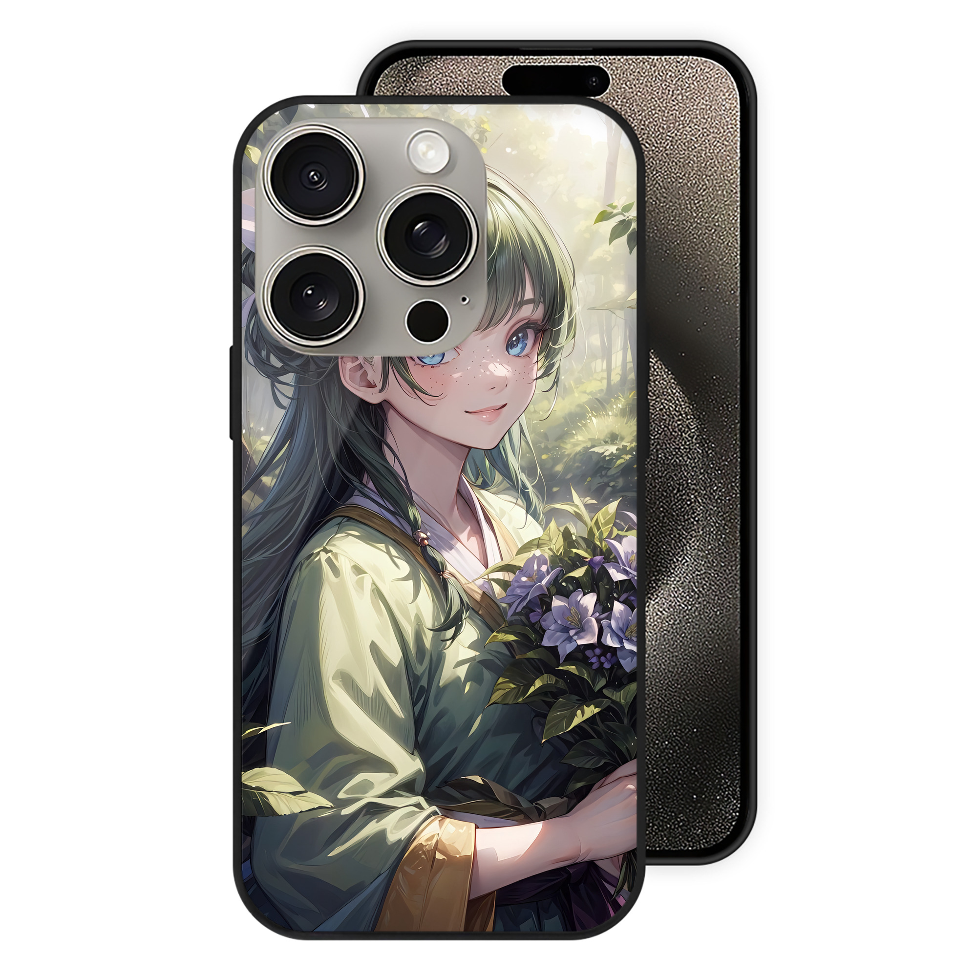 薬屋のひとりごと The Apothecary Diaries 【iPhone15Pro対応】スマホケース 耐衝撃＆黄変防止 背面ガラス