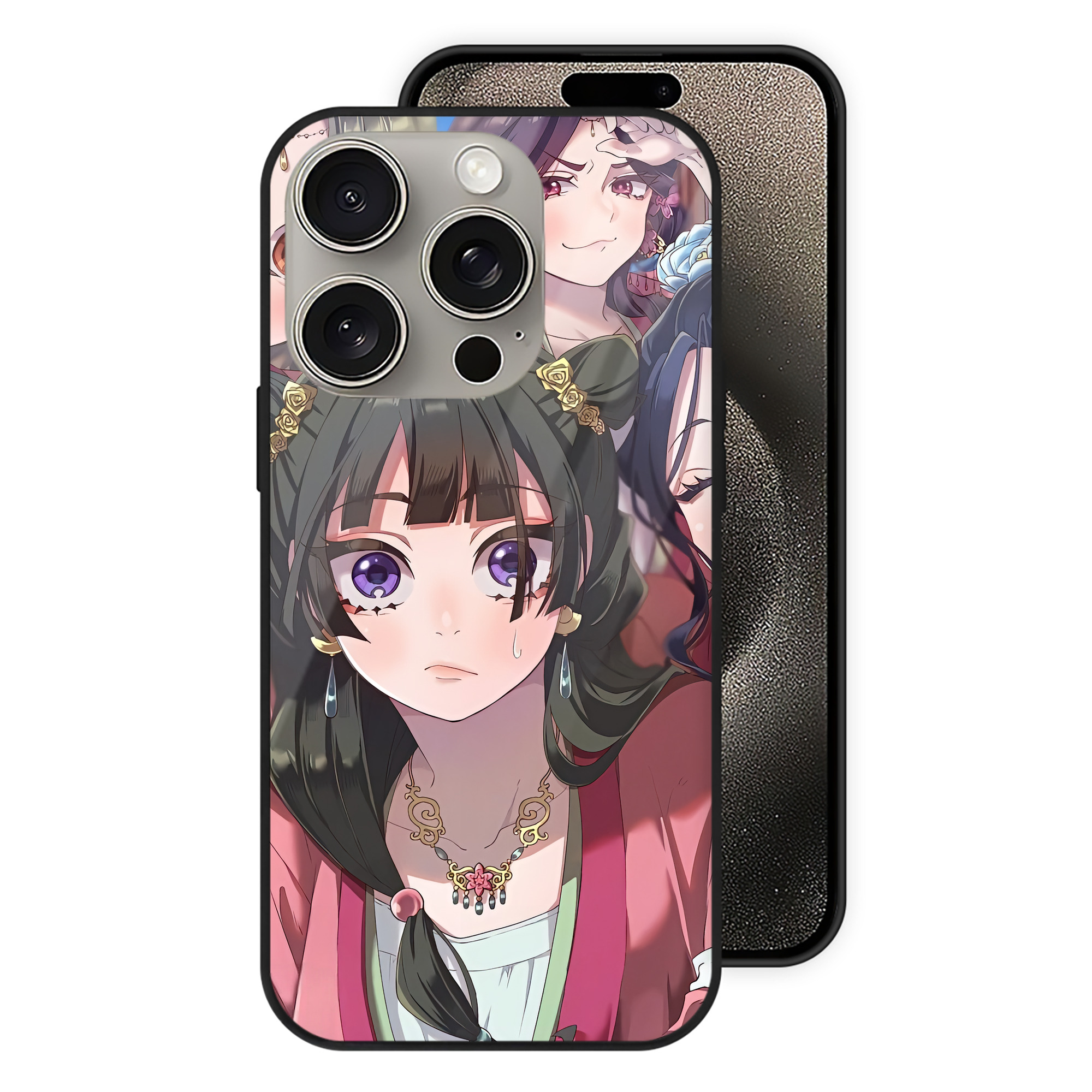 薬屋のひとりごと The Apothecary Diaries 【iPhone15Pro対応】スマホケース 耐衝撃＆黄変防止 背面ガラス
