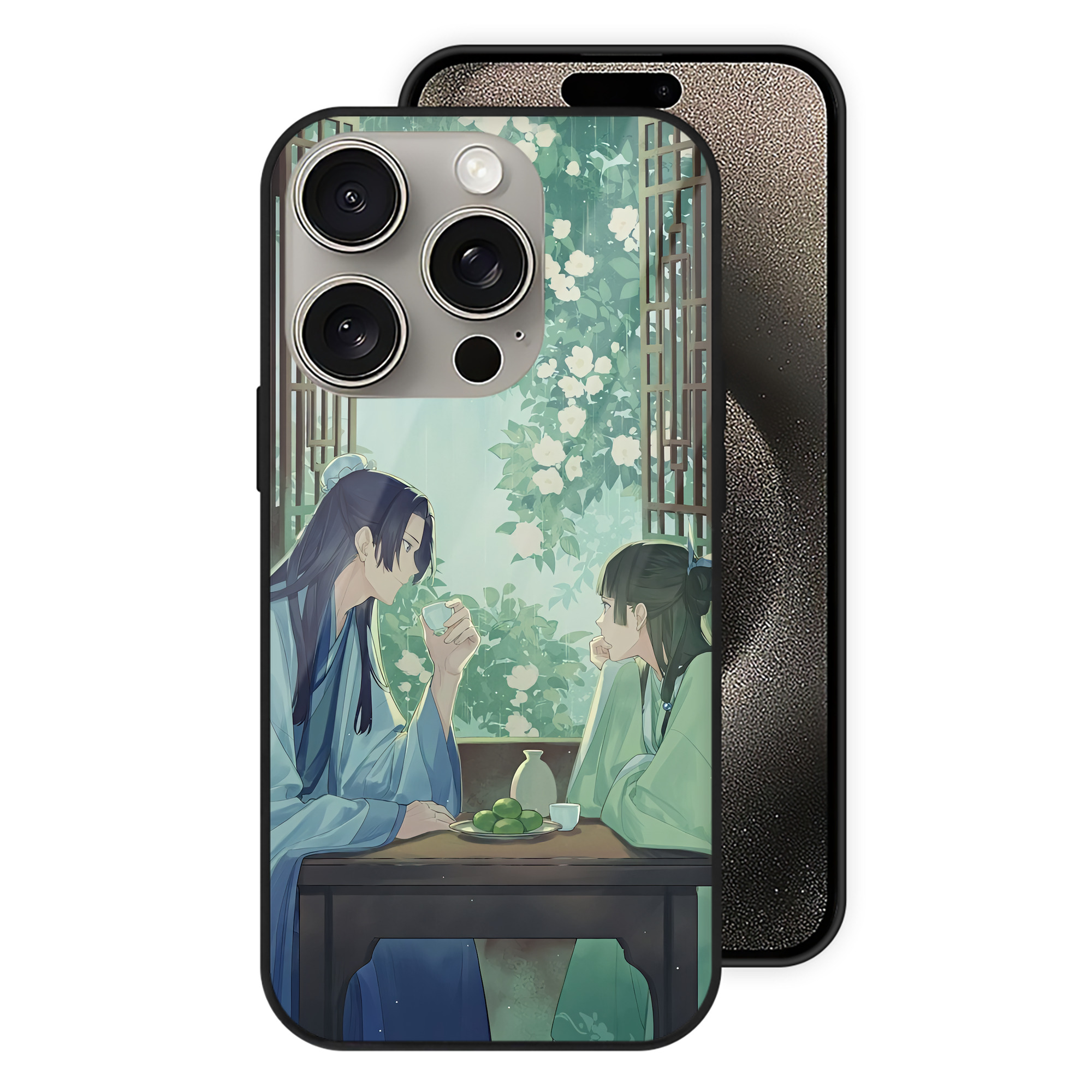 薬屋のひとりごと The Apothecary Diaries 【iPhone15Pro対応】スマホケース 耐衝撃＆黄変防止 背面ガラス