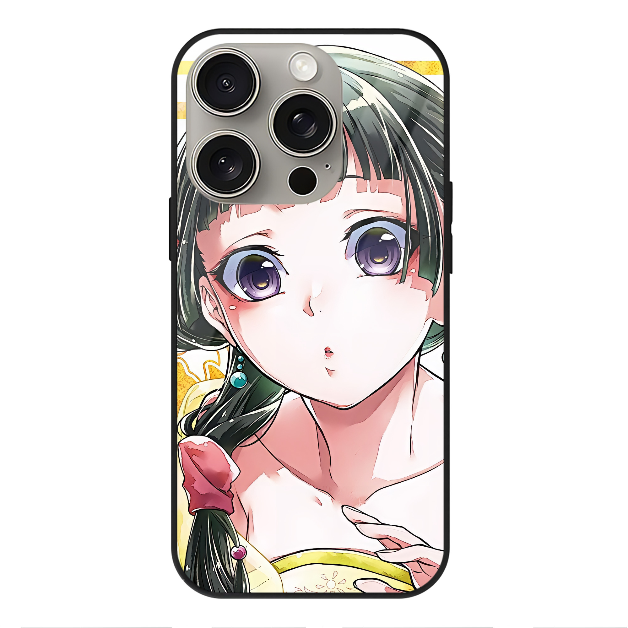 薬屋のひとりごと The Apothecary Diaries 【iPhone15Pro対応】スマホケース 耐衝撃＆黄変防止 背面ガラス
