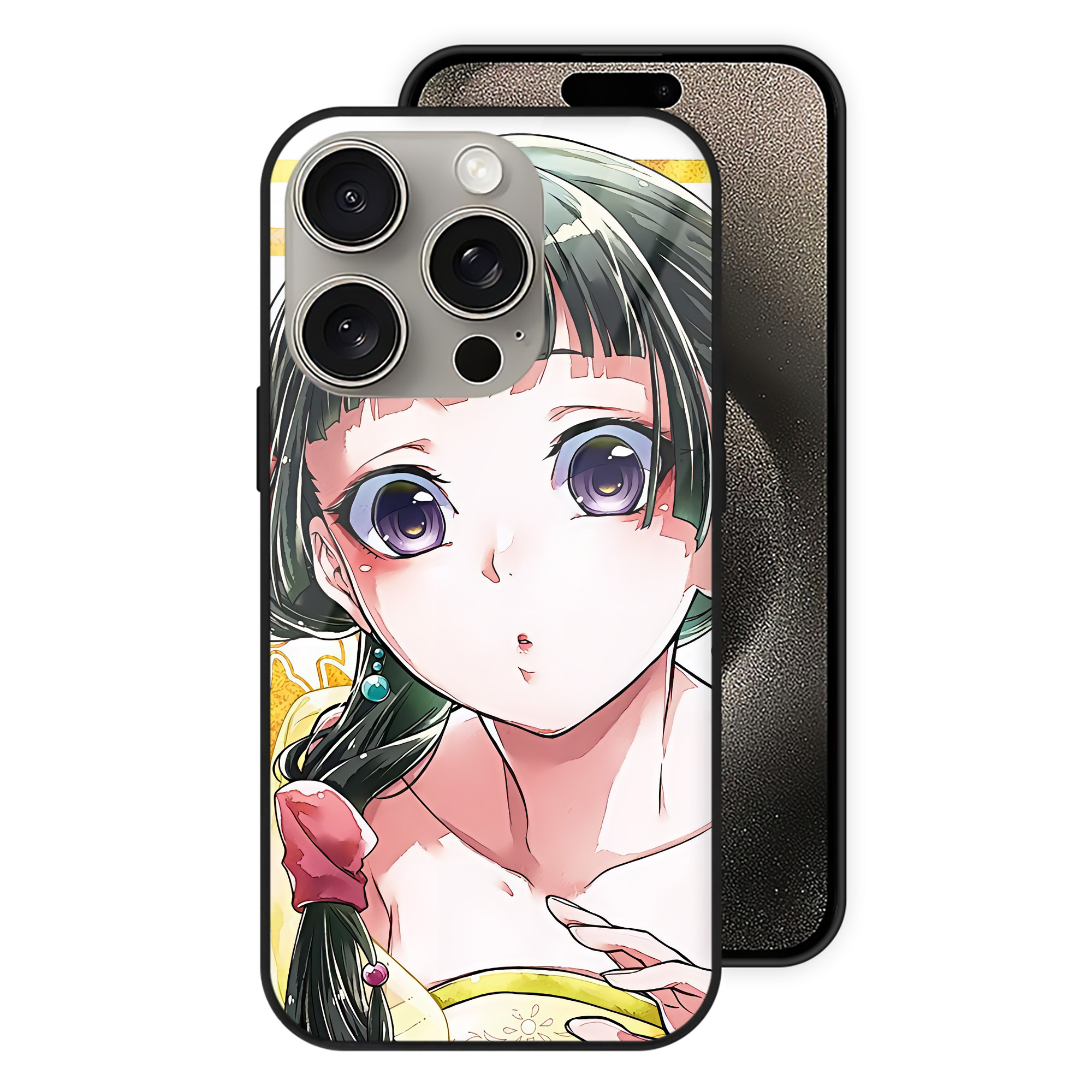 薬屋のひとりごと The Apothecary Diaries 【iPhone15Pro対応】スマホケース 耐衝撃＆黄変防止 背面ガラス