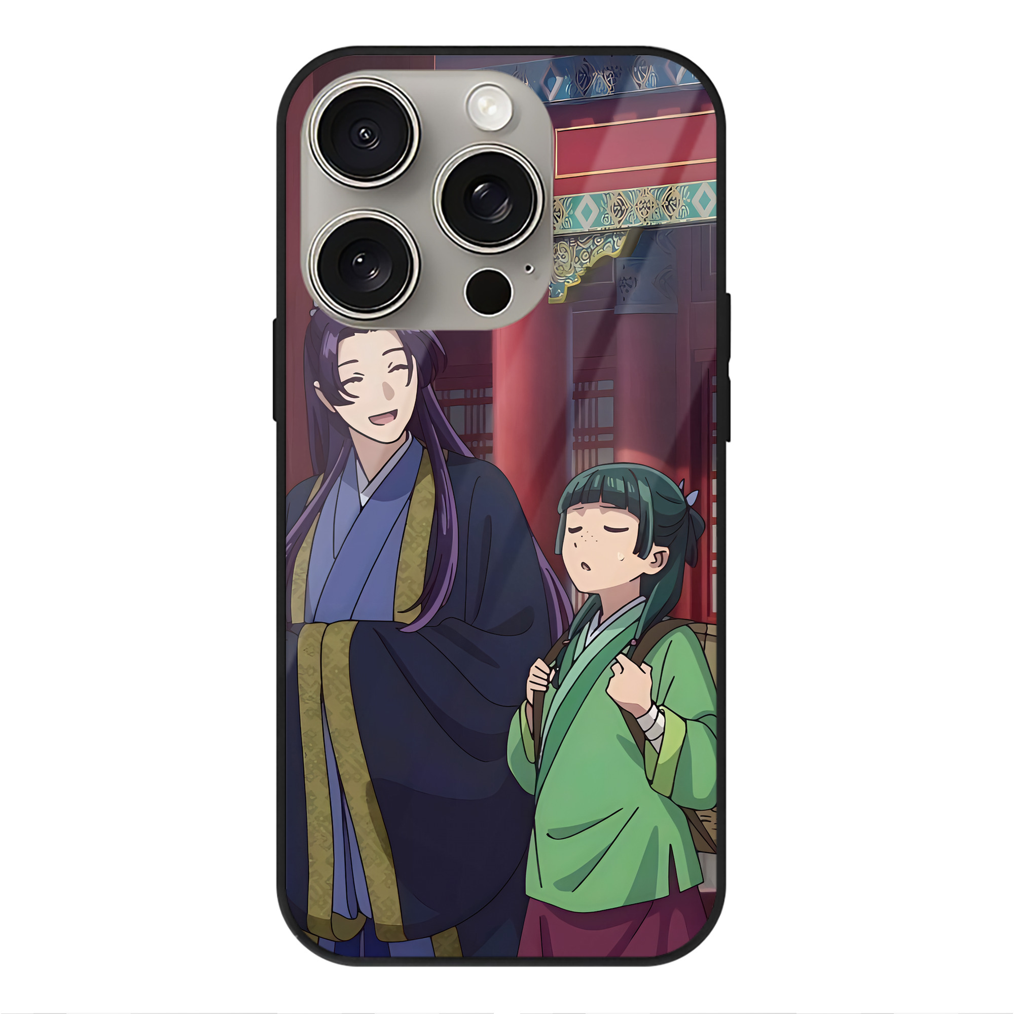 薬屋のひとりごと The Apothecary Diaries 【iPhone15Pro対応】スマホケース 耐衝撃＆黄変防止 背面ガラス