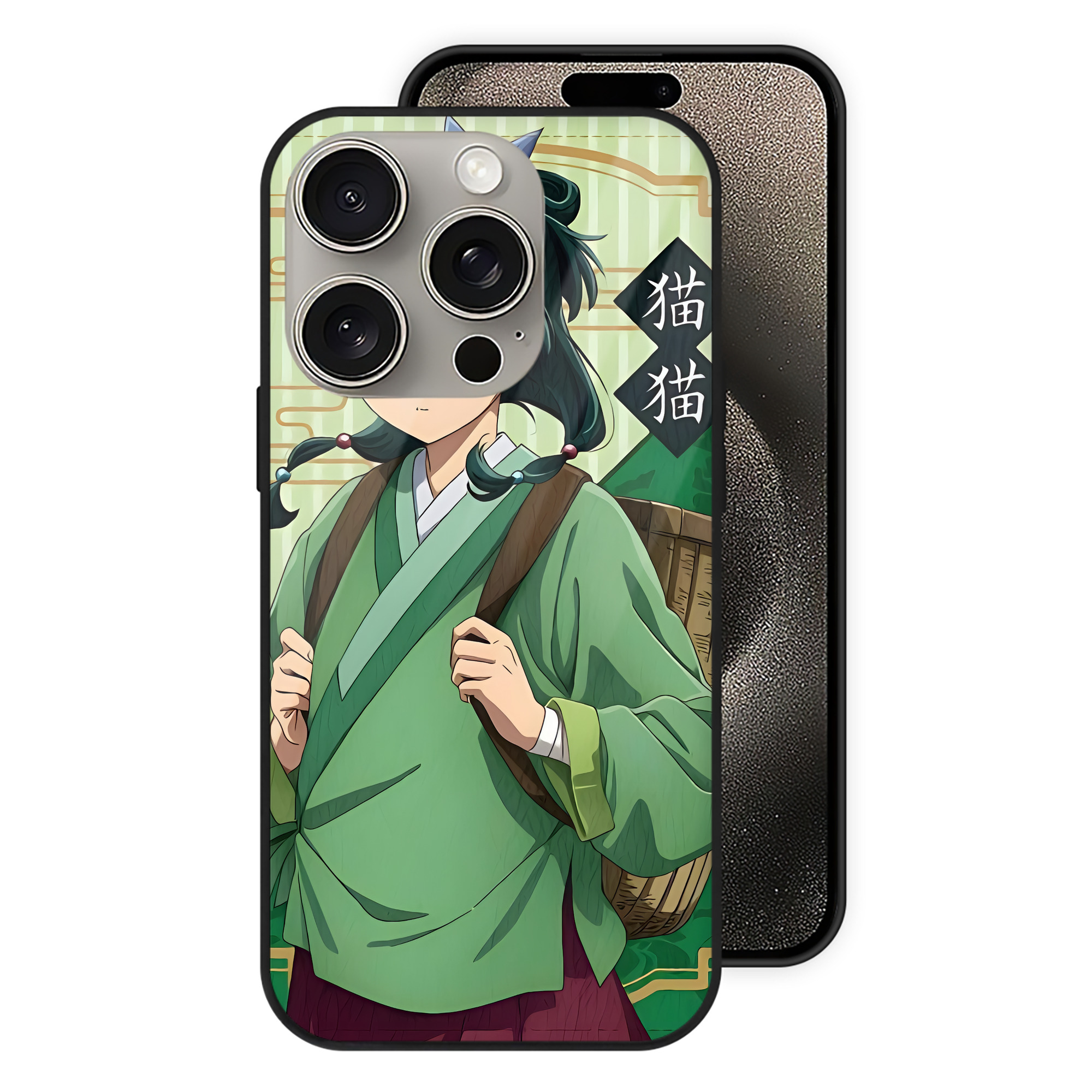 （画像用） 薬屋のひとりごと The Apothecary Diaries 【iPhone15Pro対応】スマホケース 耐衝撃＆黄変防止 背面ガラス