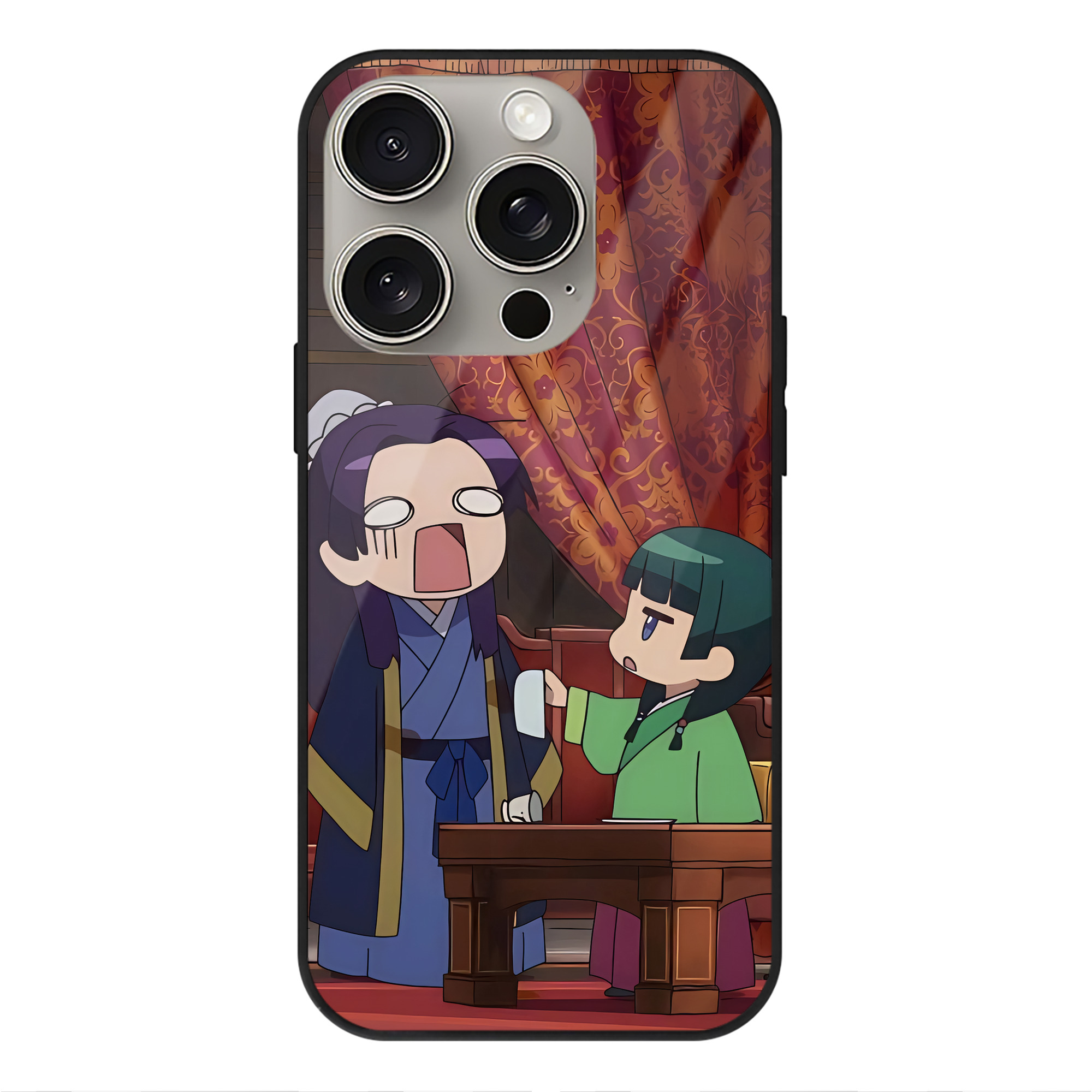 薬屋のひとりごと The Apothecary Diaries 【iPhone15Pro対応】スマホケース 耐衝撃＆黄変防止 背面ガラス