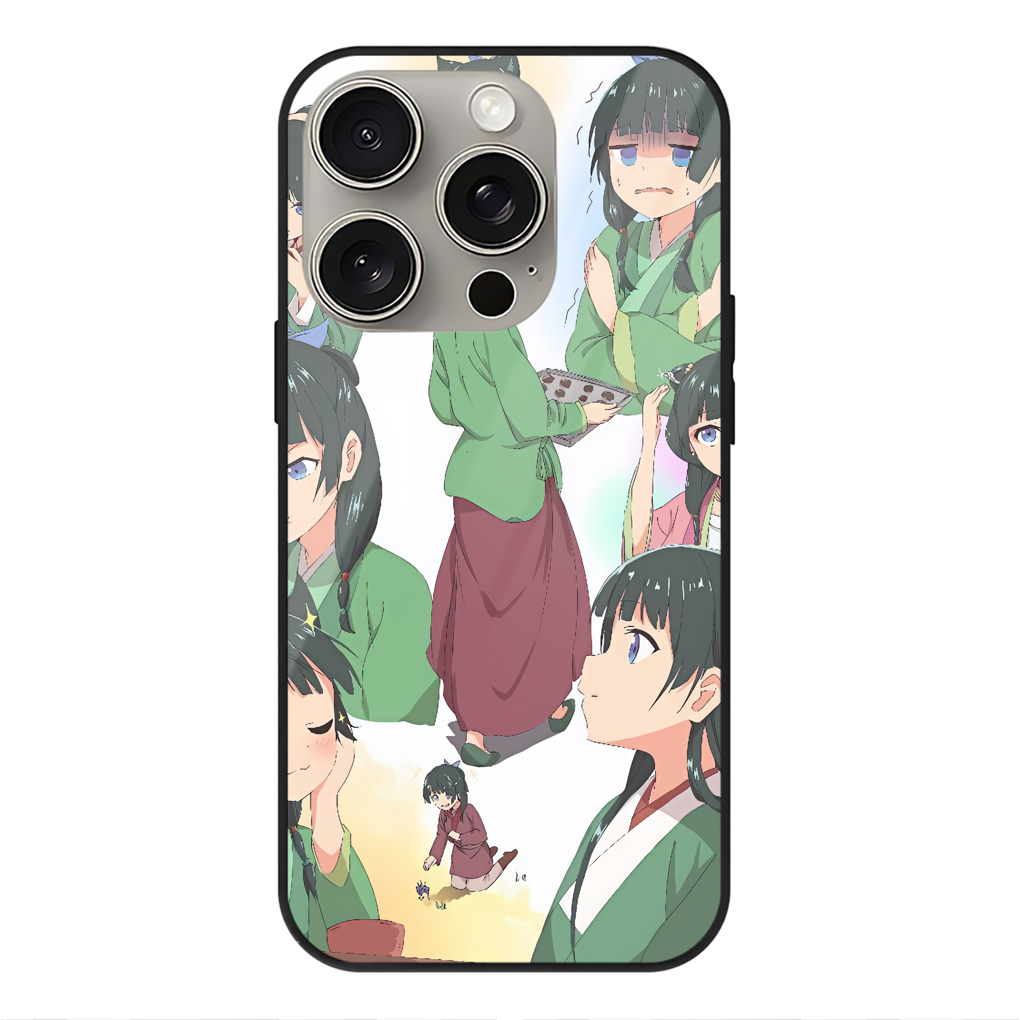 薬屋のひとりごと The Apothecary Diaries 【iPhone15Pro対応】スマホケース 耐衝撃＆黄変防止 背面ガラス