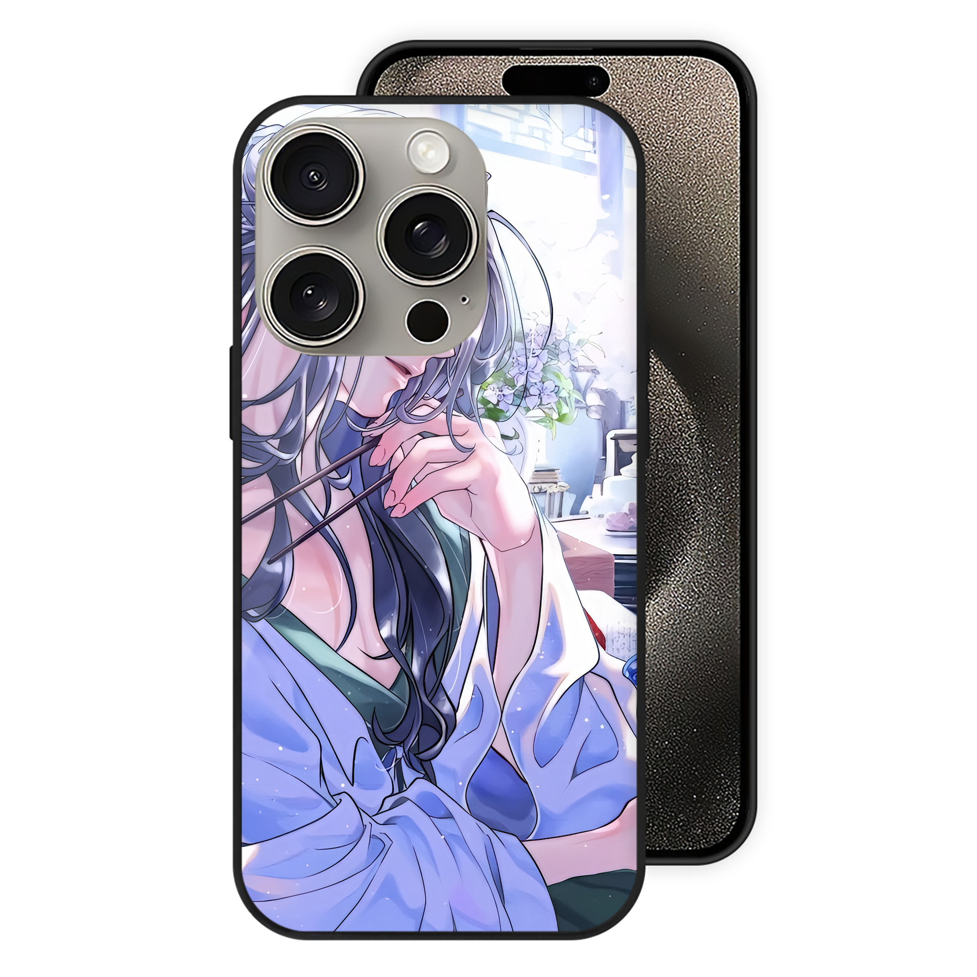 薬屋のひとりごと The Apothecary Diaries 【iPhone15Pro対応】スマホケース 耐衝撃＆黄変防止 背面ガラス
