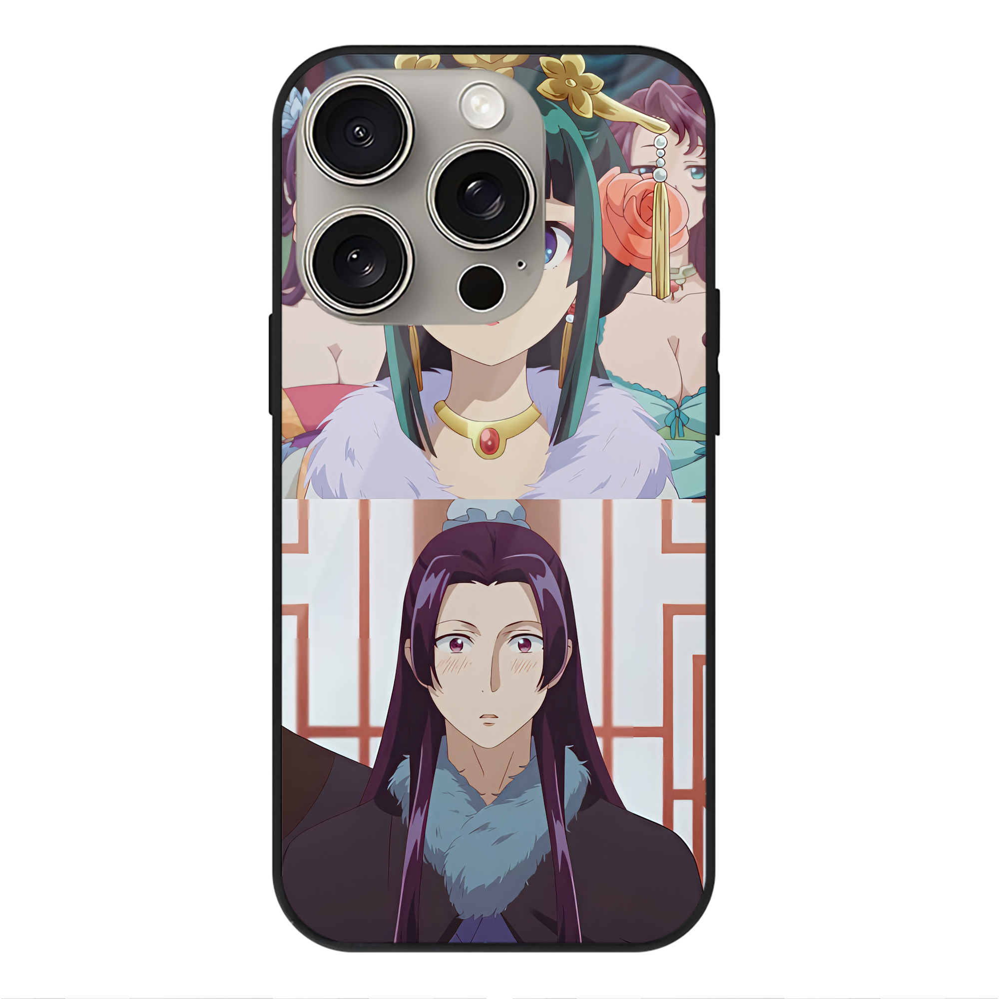 薬屋のひとりごと The Apothecary Diaries 【iPhone15Pro対応】スマホケース 耐衝撃＆黄変防止 背面ガラス