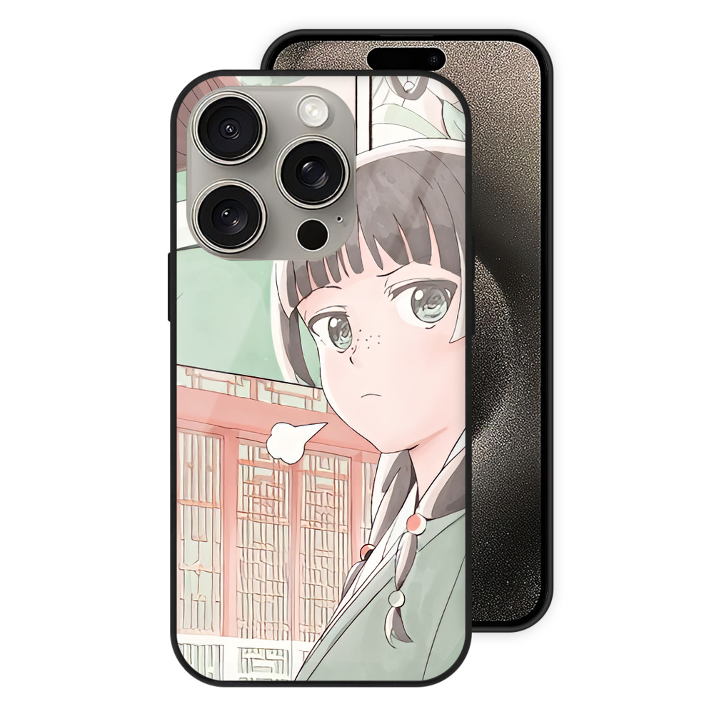 薬屋のひとりごと The Apothecary Diaries 【iPhone15Pro対応】スマホケース 耐衝撃＆黄変防止 背面ガラス