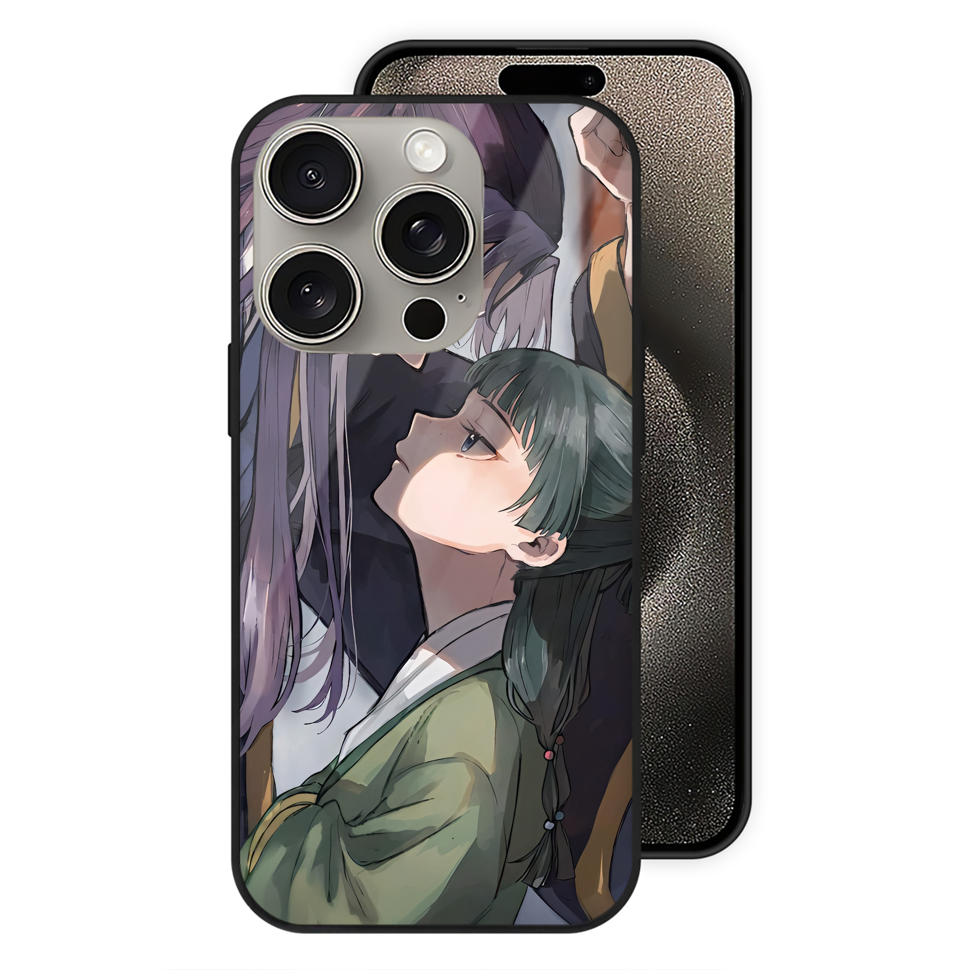 薬屋のひとりごと The Apothecary Diaries 【iPhone15Pro対応】スマホケース 耐衝撃＆黄変防止 背面ガラス