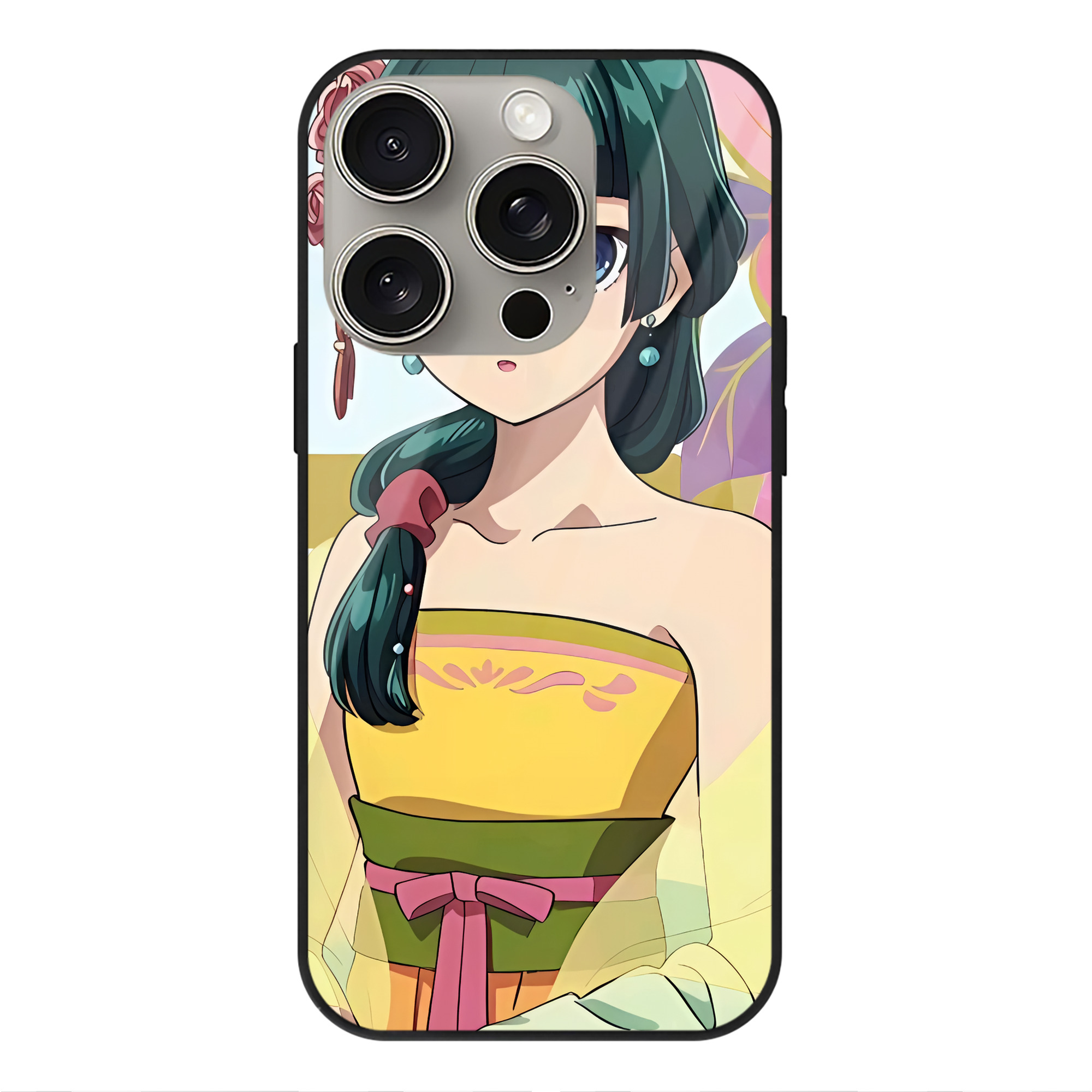 薬屋のひとりごと The Apothecary Diaries 【iPhone15Pro対応】スマホケース 耐衝撃＆黄変防止 背面ガラス