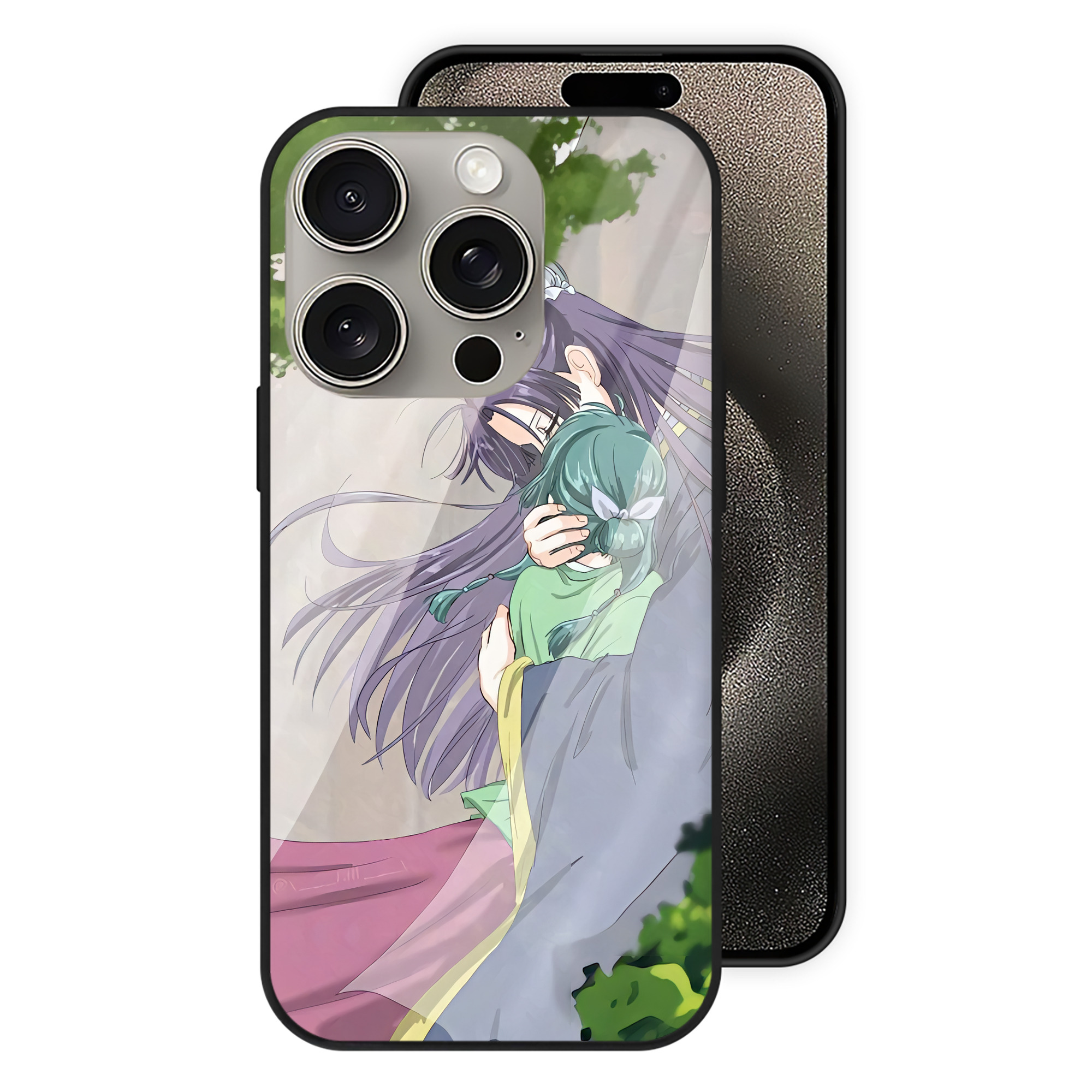 薬屋のひとりごと The Apothecary Diaries 【iPhone15Pro対応】スマホケース 耐衝撃＆黄変防止 背面ガラス
