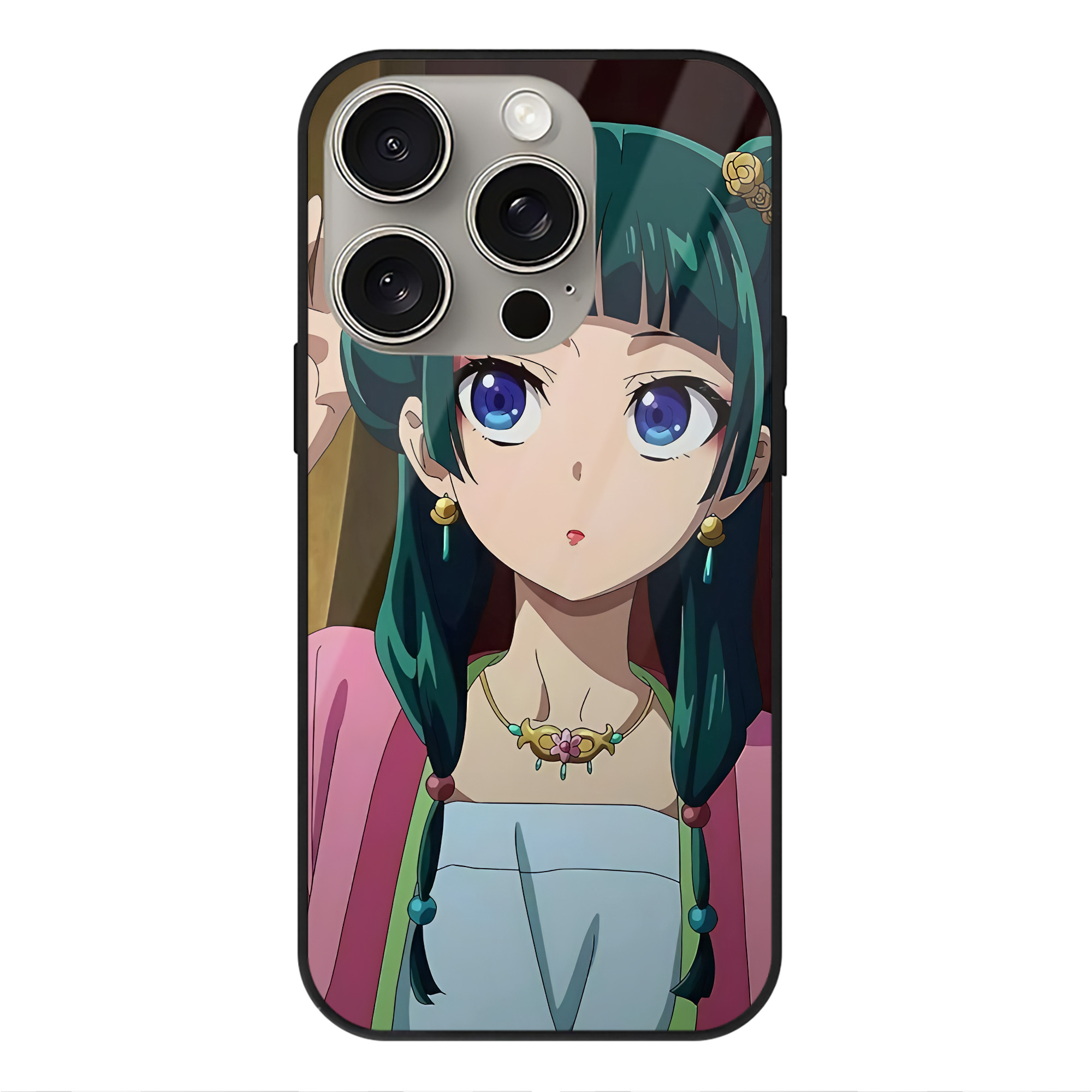 薬屋のひとりごと The Apothecary Diaries 【iPhone15Pro対応】スマホケース 耐衝撃＆黄変防止 背面ガラス