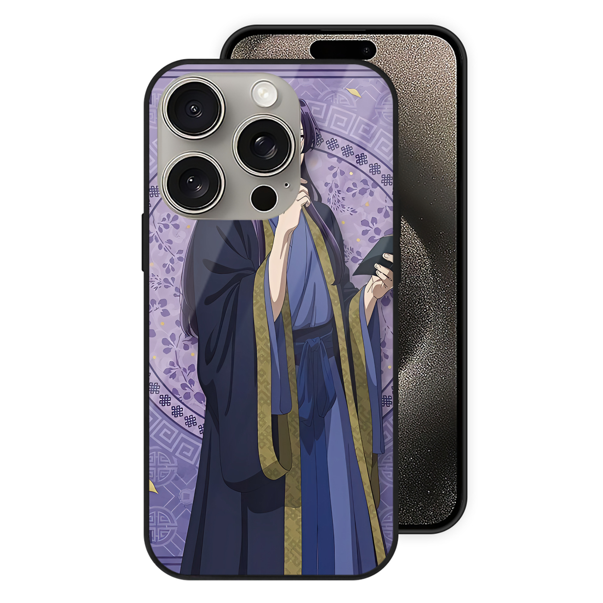 薬屋のひとりごと The Apothecary Diaries 【iPhone15Pro対応】スマホケース 耐衝撃＆黄変防止 背面ガラス