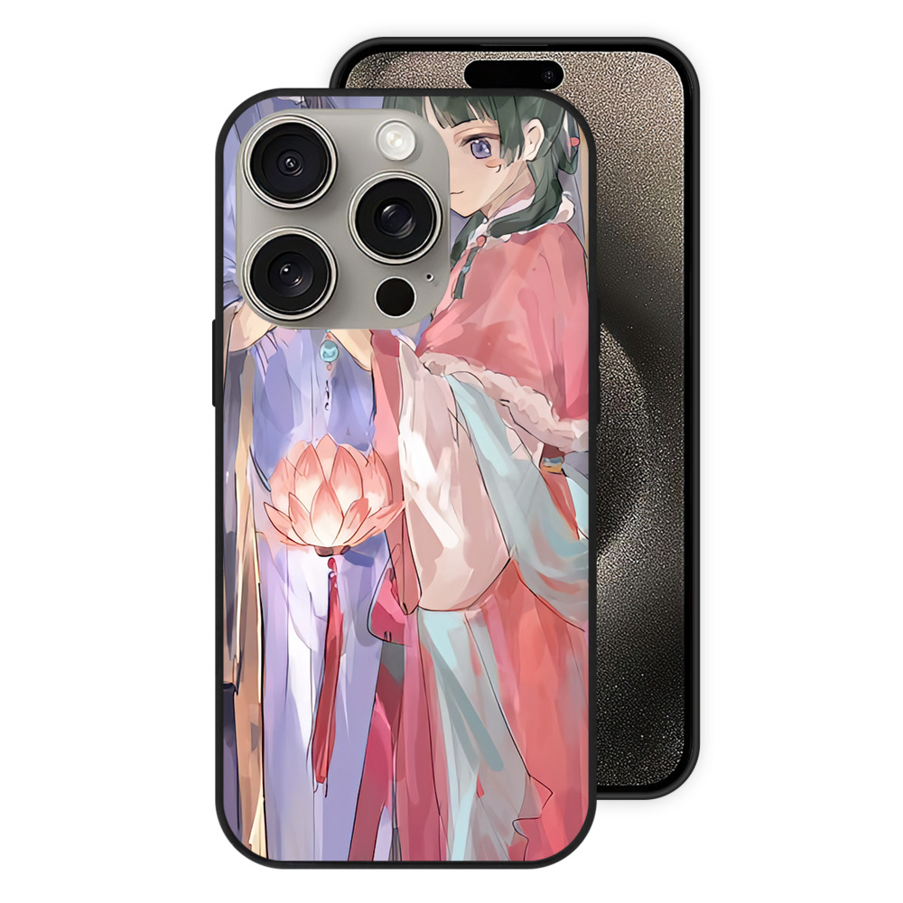 薬屋のひとりごと The Apothecary Diaries 【iPhone15Pro対応】スマホケース 耐衝撃＆黄変防止 背面ガラス
