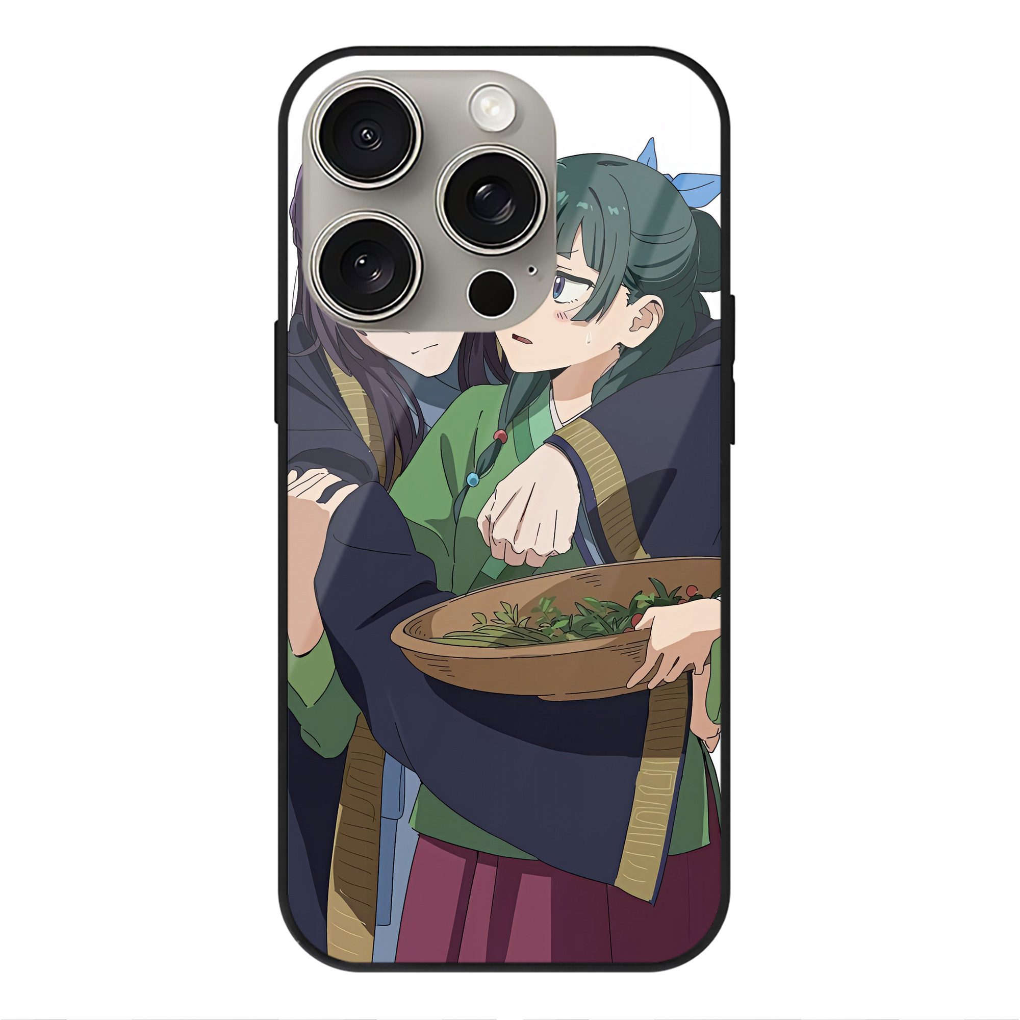 薬屋のひとりごと The Apothecary Diaries 【iPhone15Pro対応】スマホケース 耐衝撃＆黄変防止 背面ガラス