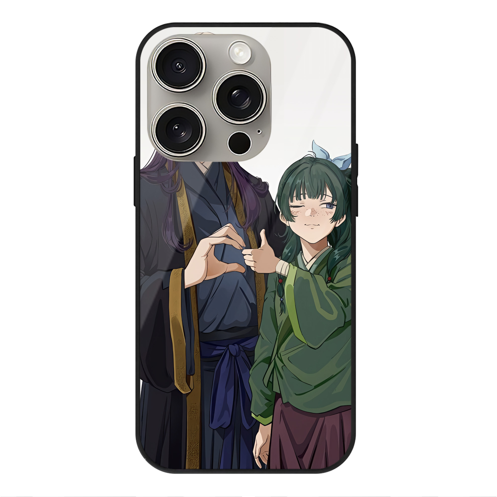 薬屋のひとりごと The Apothecary Diaries 【iPhone15Pro対応】スマホケース 耐衝撃＆黄変防止 背面ガラス