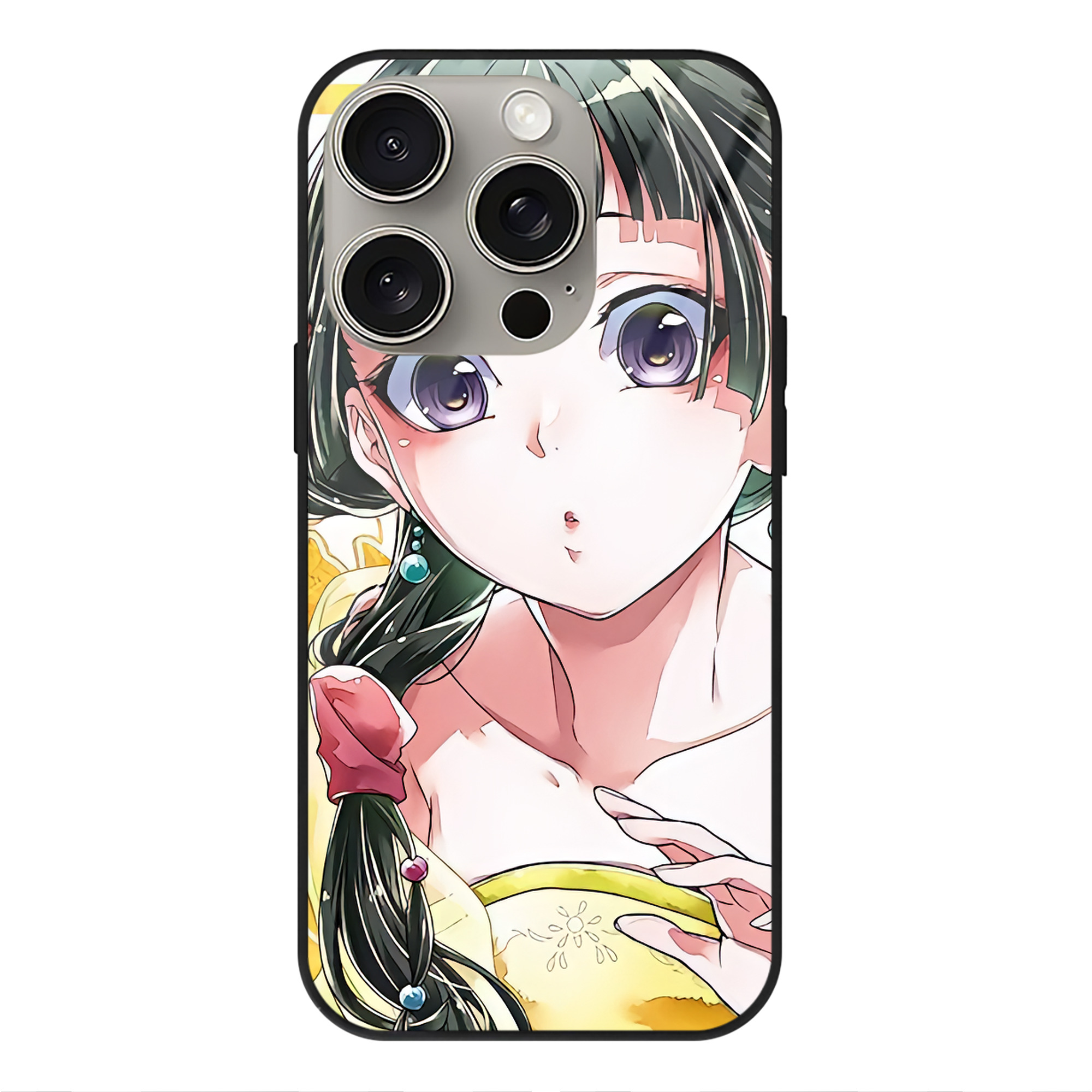 薬屋のひとりごと The Apothecary Diaries 【iPhone15Pro対応】スマホケース 耐衝撃＆黄変防止 背面ガラス