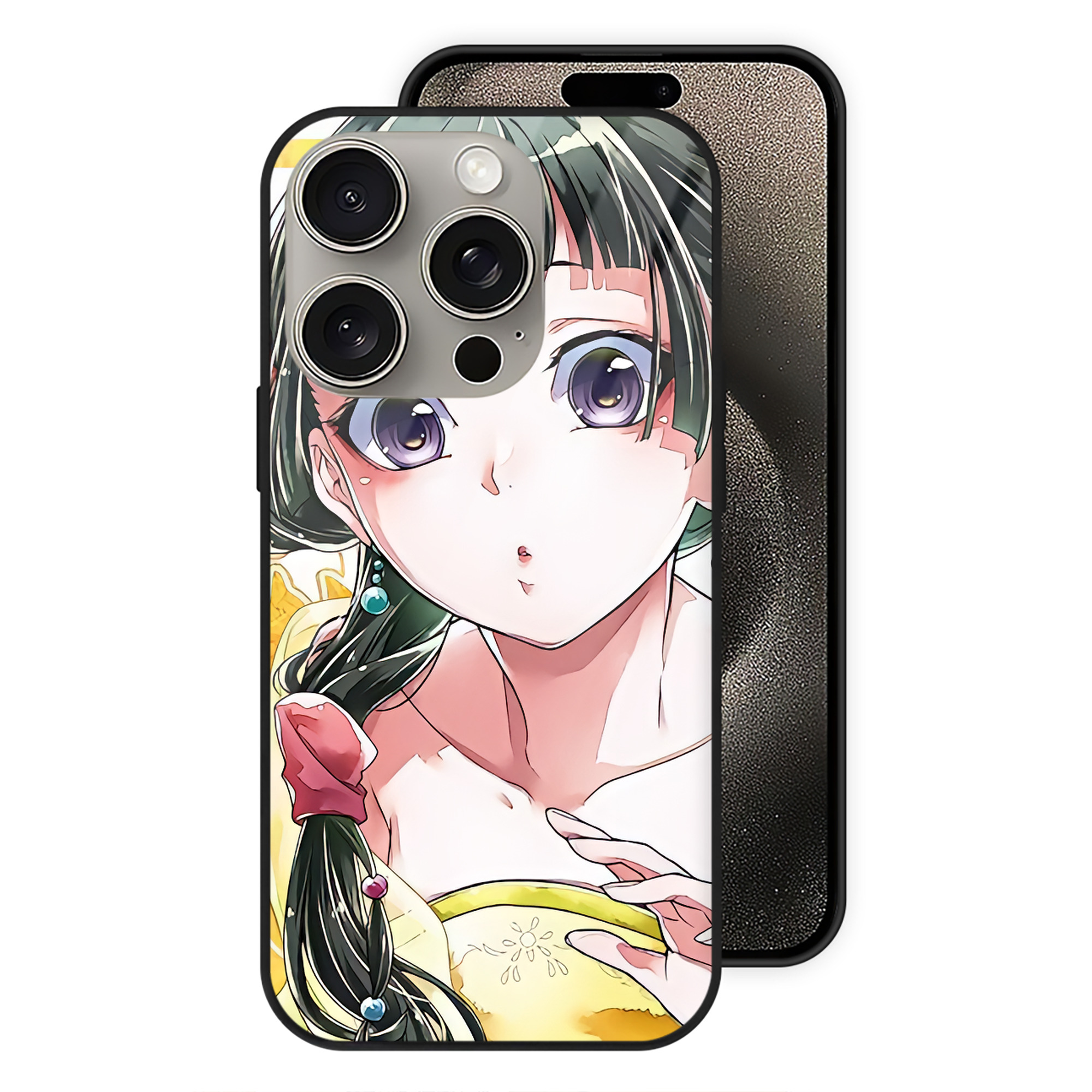 薬屋のひとりごと The Apothecary Diaries 【iPhone15Pro対応】スマホケース 耐衝撃＆黄変防止 背面ガラス