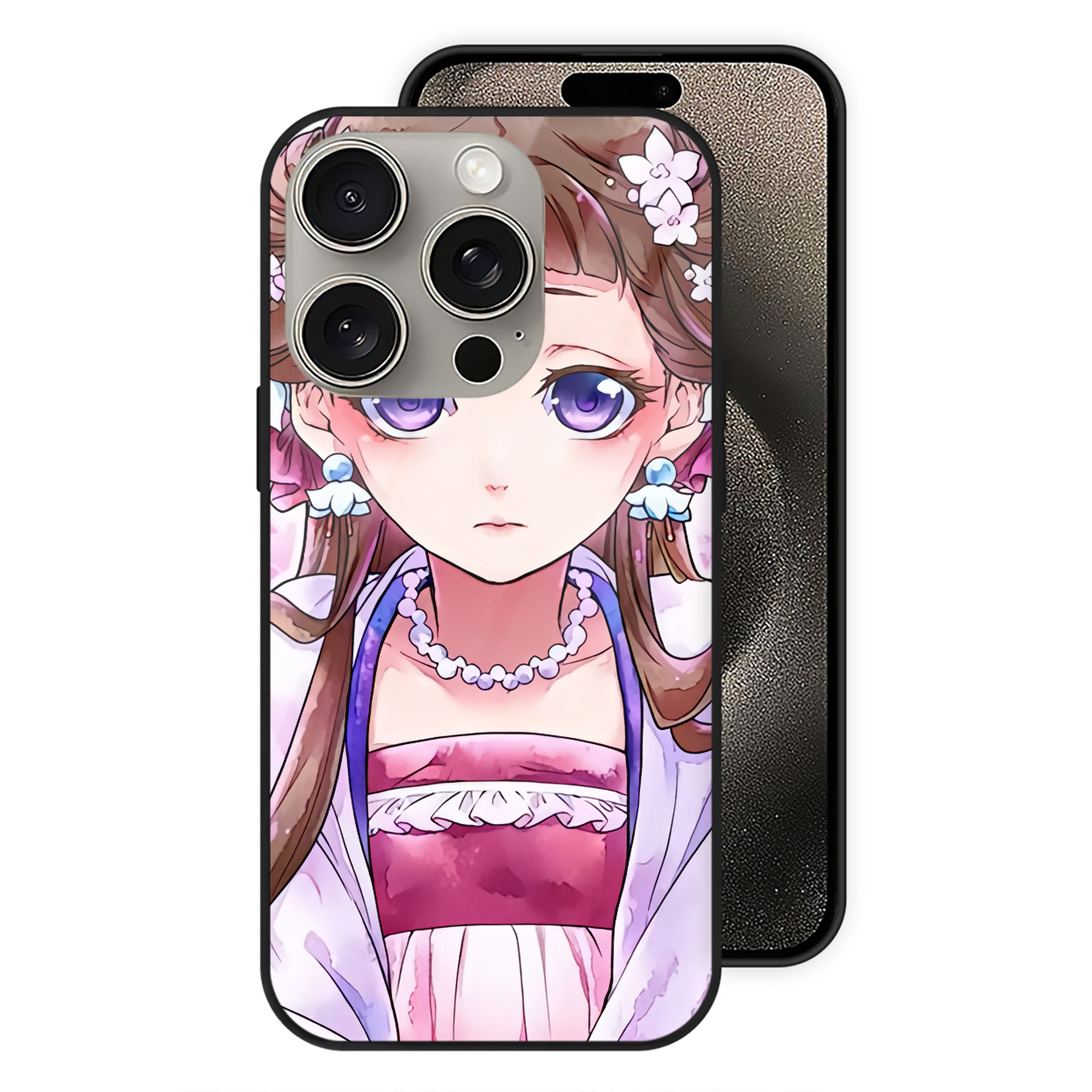 薬屋のひとりごと The Apothecary Diaries 【iPhone15Pro対応】スマホケース 耐衝撃＆黄変防止 背面ガラス