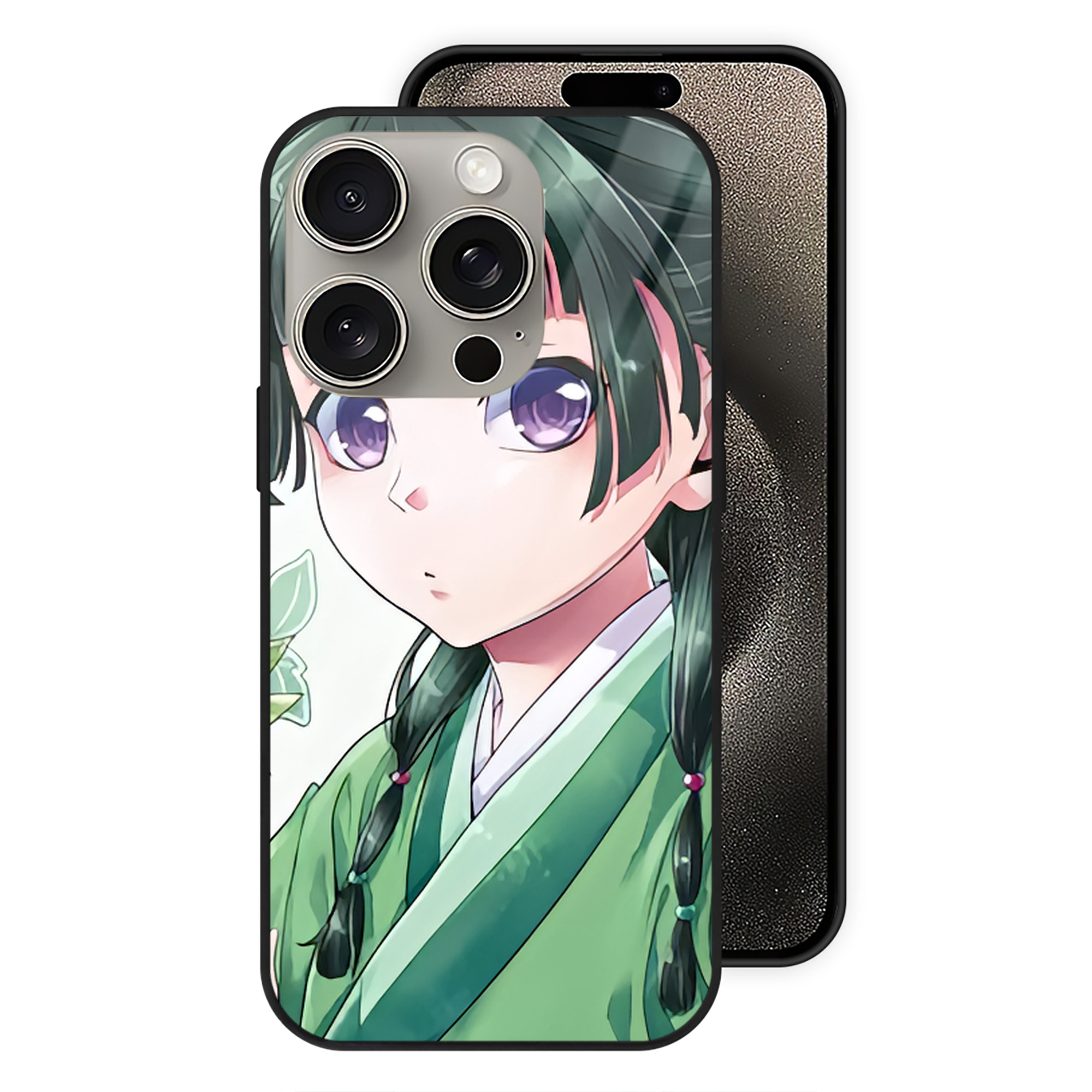 薬屋のひとりごと The Apothecary Diaries 【iPhone15Pro対応】スマホケース 耐衝撃＆黄変防止 背面ガラス