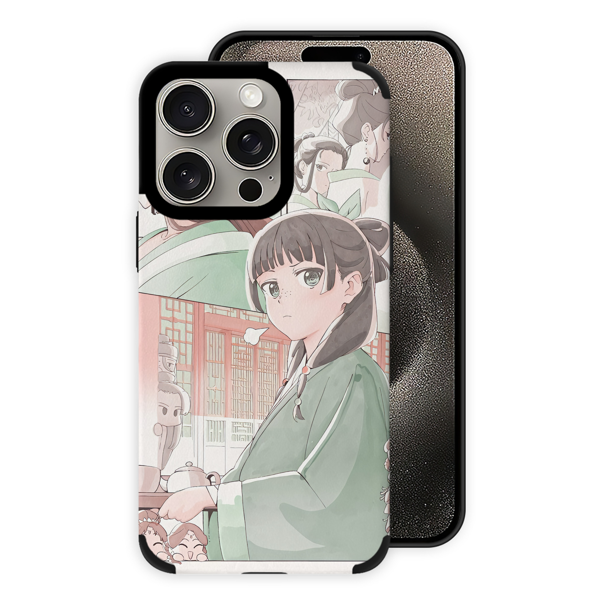 （画像用） 薬屋のひとりごと The Apothecary Diaries 【iPhone15ProMax対応】 PUレザー スマホケース 耐衝撃＆黄変防止