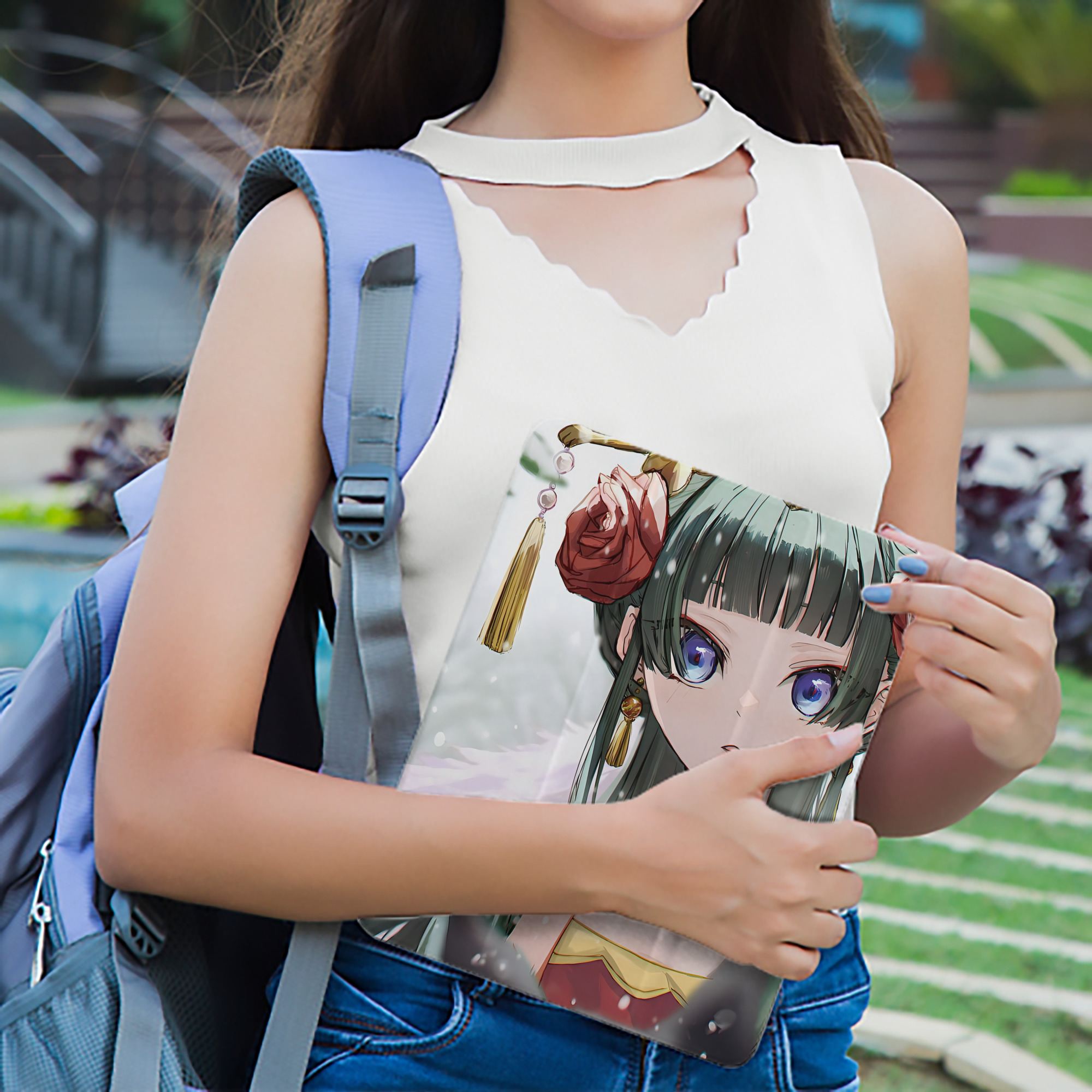 薬屋のひとりごと The Apothecary Diaries IPad ケース ペン収納付き 三つ折りスタンド PUレザー×シリコン 対応機種9.5/10.5/10.9インチ