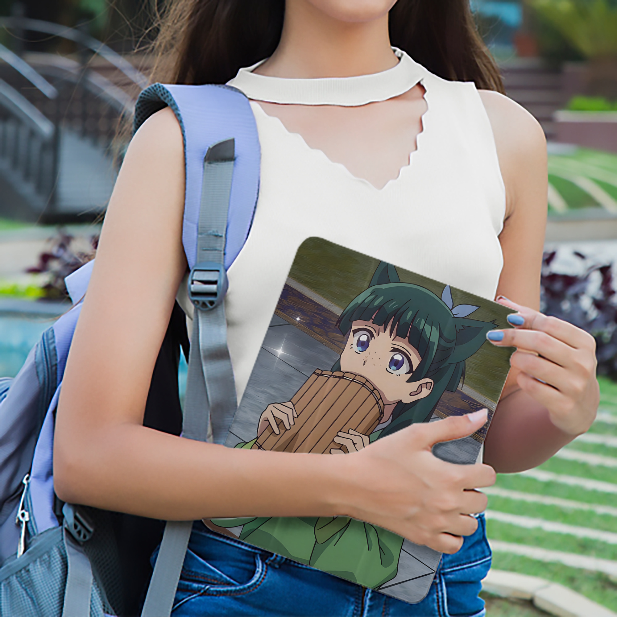 薬屋のひとりごと The Apothecary Diaries IPad ケース ペン収納付き 三つ折りスタンド PUレザー×シリコン 対応機種9.5/10.5/10.9インチ