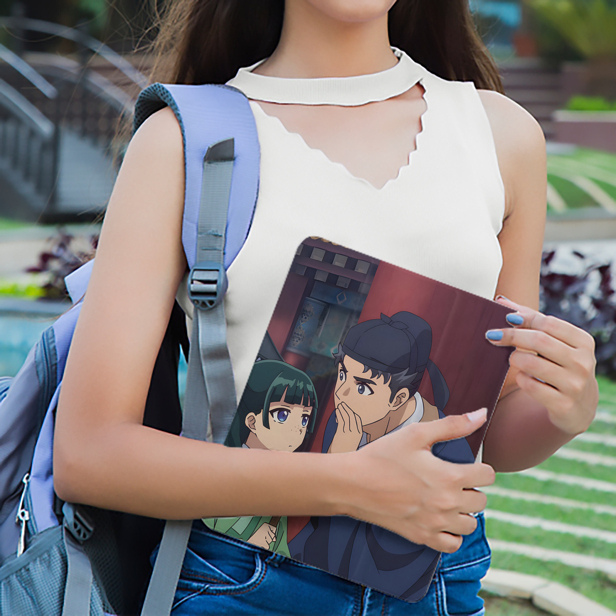 薬屋のひとりごと The Apothecary Diaries IPad ケース ペン収納付き 三つ折りスタンド PUレザー×シリコン 対応機種9.5/10.5/10.9インチ
