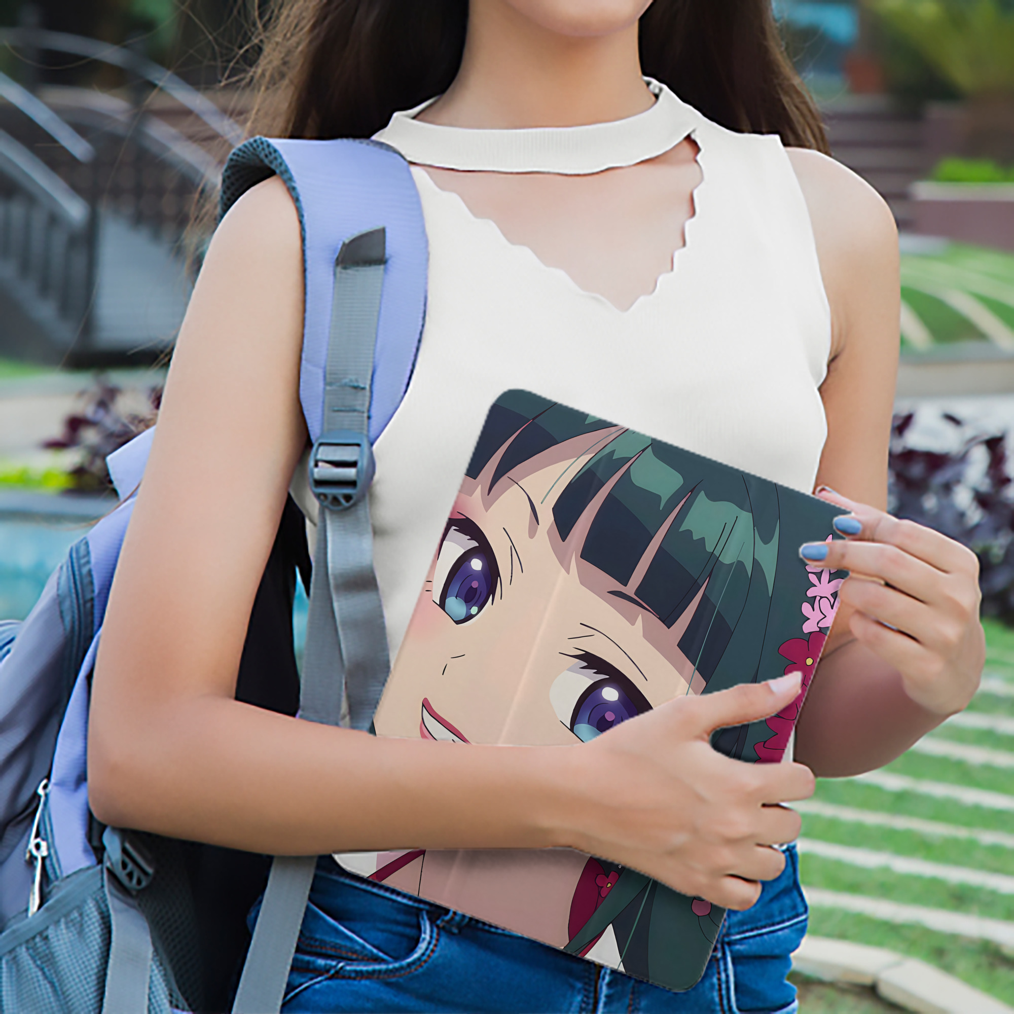 薬屋のひとりごと The Apothecary Diaries IPad ケース ペン収納付き 三つ折りスタンド PUレザー×シリコン 対応機種9.5/10.5/10.9インチ
