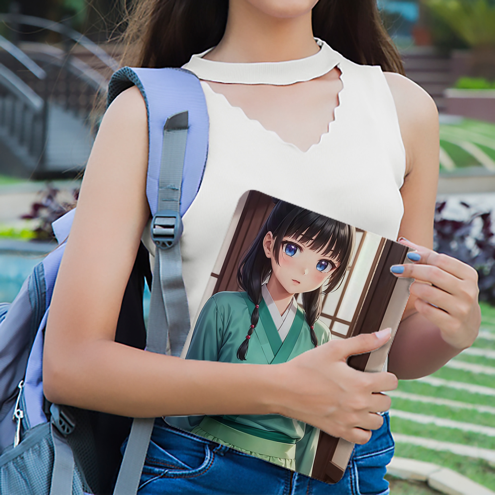 薬屋のひとりごと The Apothecary Diaries IPad ケース ペン収納付き 三つ折りスタンド PUレザー×シリコン 対応機種9.5/10.5/10.9インチ
