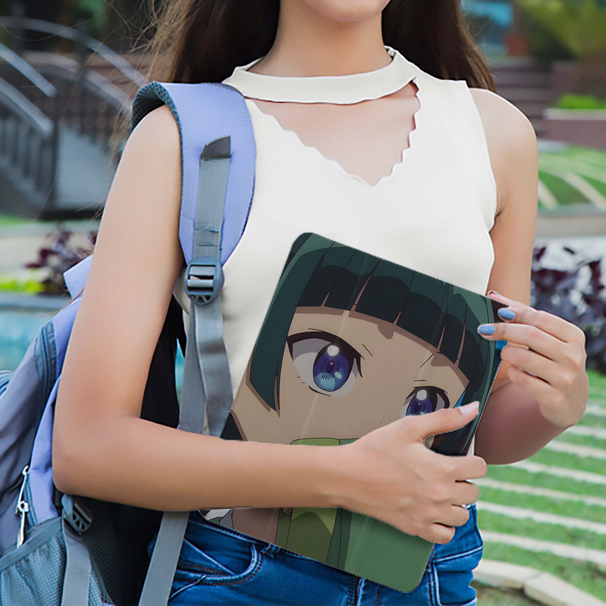 薬屋のひとりごと The Apothecary Diaries IPad ケース ペン収納付き 三つ折りスタンド PUレザー×シリコン 対応機種9.5/10.5/10.9インチ