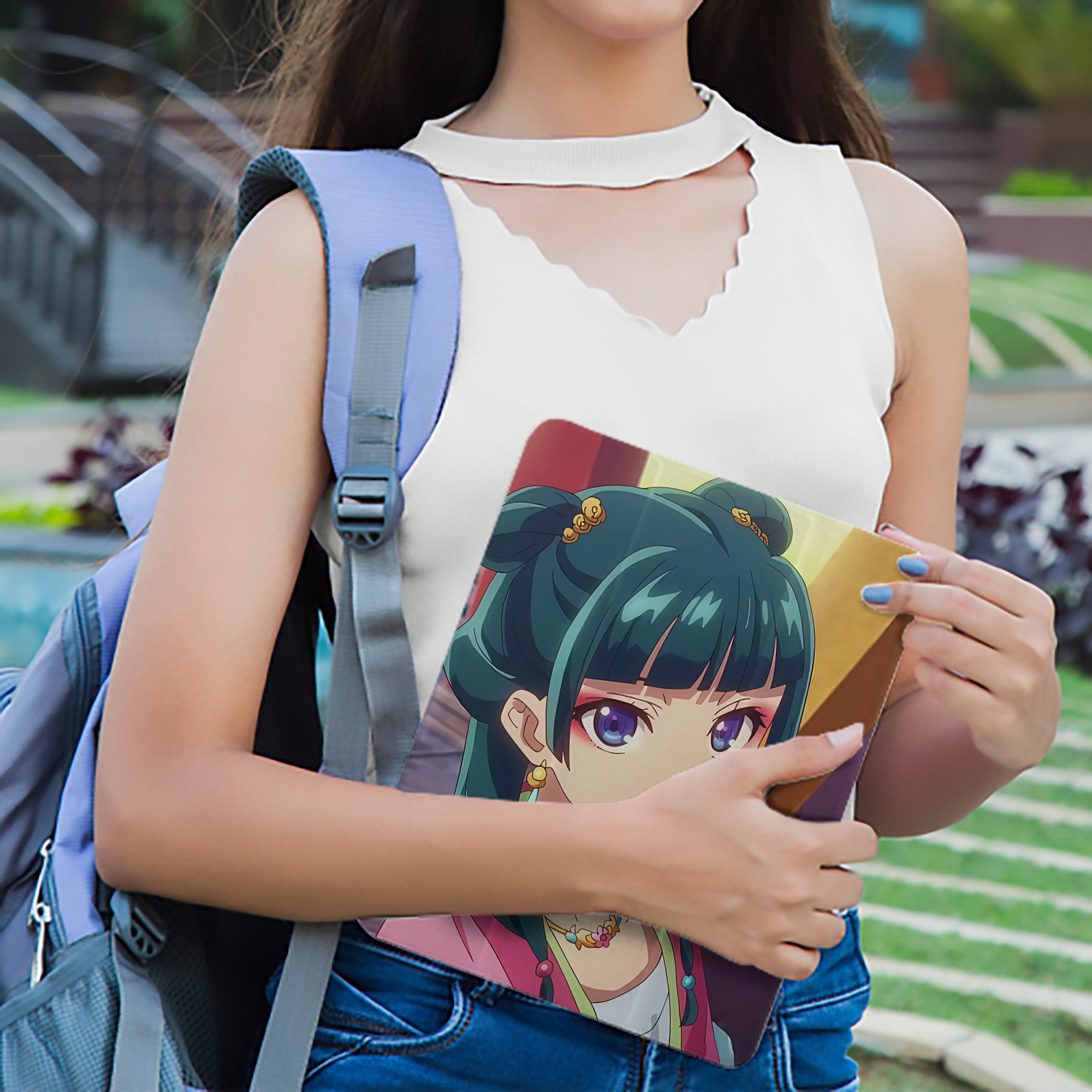 薬屋のひとりごと The Apothecary Diaries IPad ケース ペン収納付き 三つ折りスタンド PUレザー×シリコン 対応機種9.5/10.5/10.9インチ
