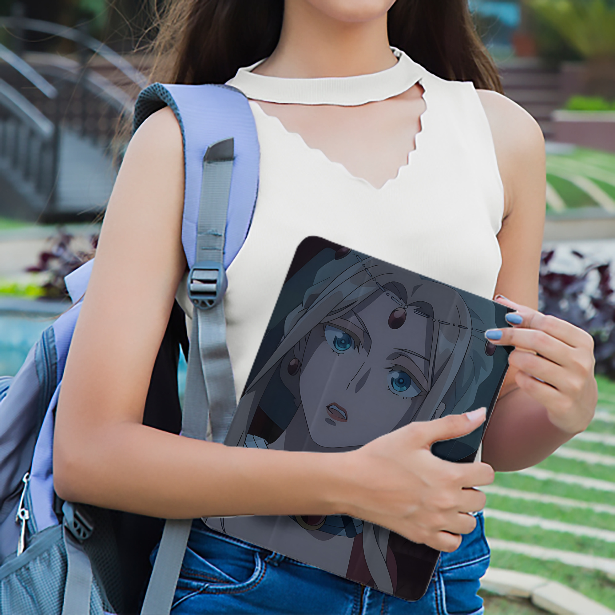薬屋のひとりごと The Apothecary Diaries IPad ケース ペン収納付き 三つ折りスタンド PUレザー×シリコン 対応機種9.5/10.5/10.9インチ