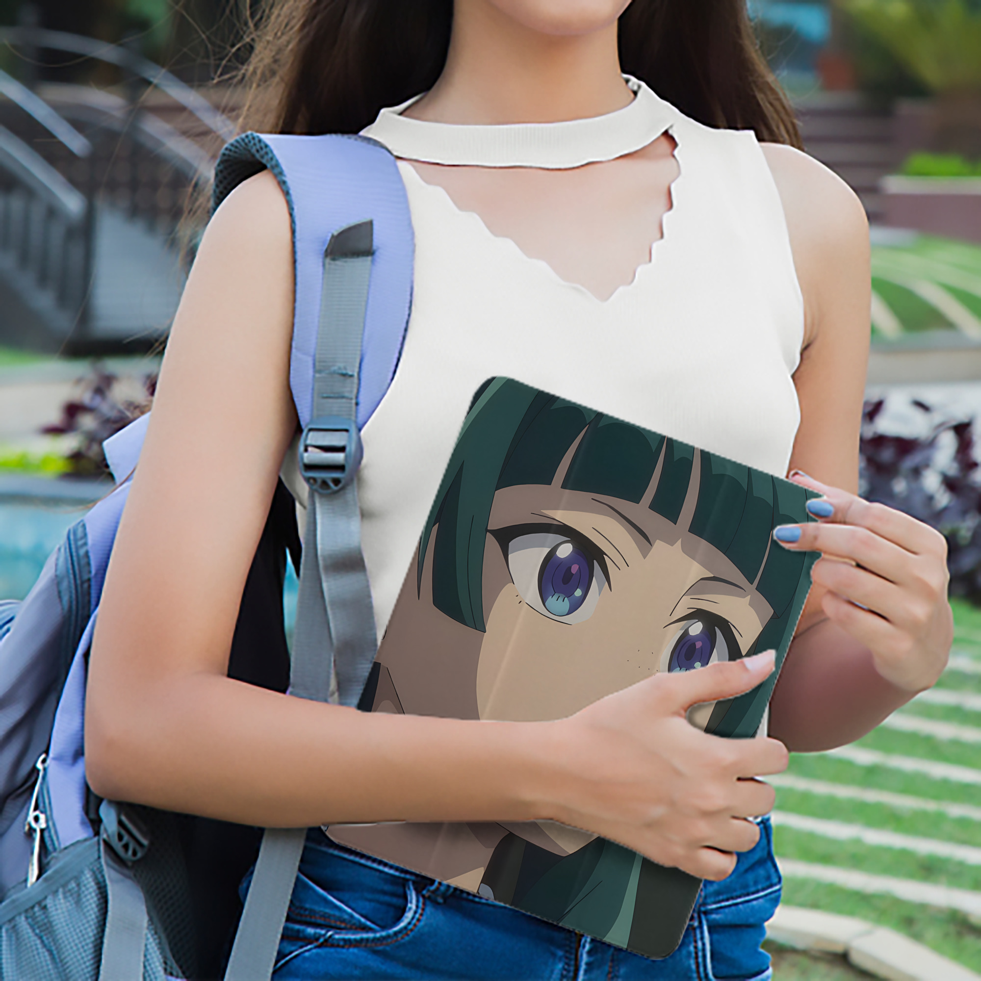 薬屋のひとりごと The Apothecary Diaries IPad ケース ペン収納付き 三つ折りスタンド PUレザー×シリコン 対応機種9.5/10.5/10.9インチ