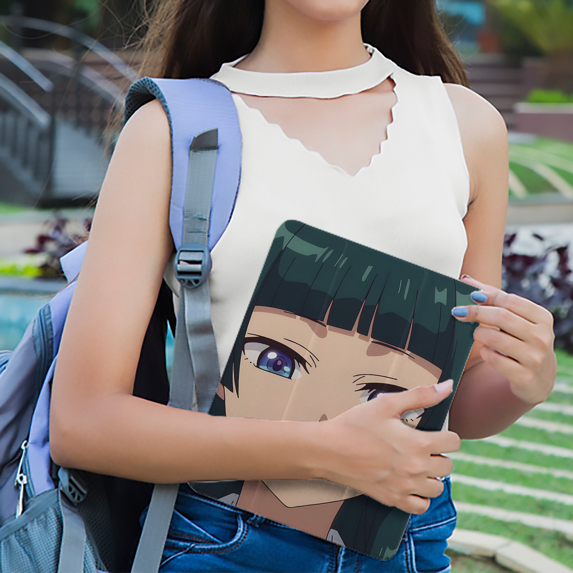 薬屋のひとりごと The Apothecary Diaries IPad ケース ペン収納付き 三つ折りスタンド PUレザー×シリコン 対応機種9.5/10.5/10.9インチ