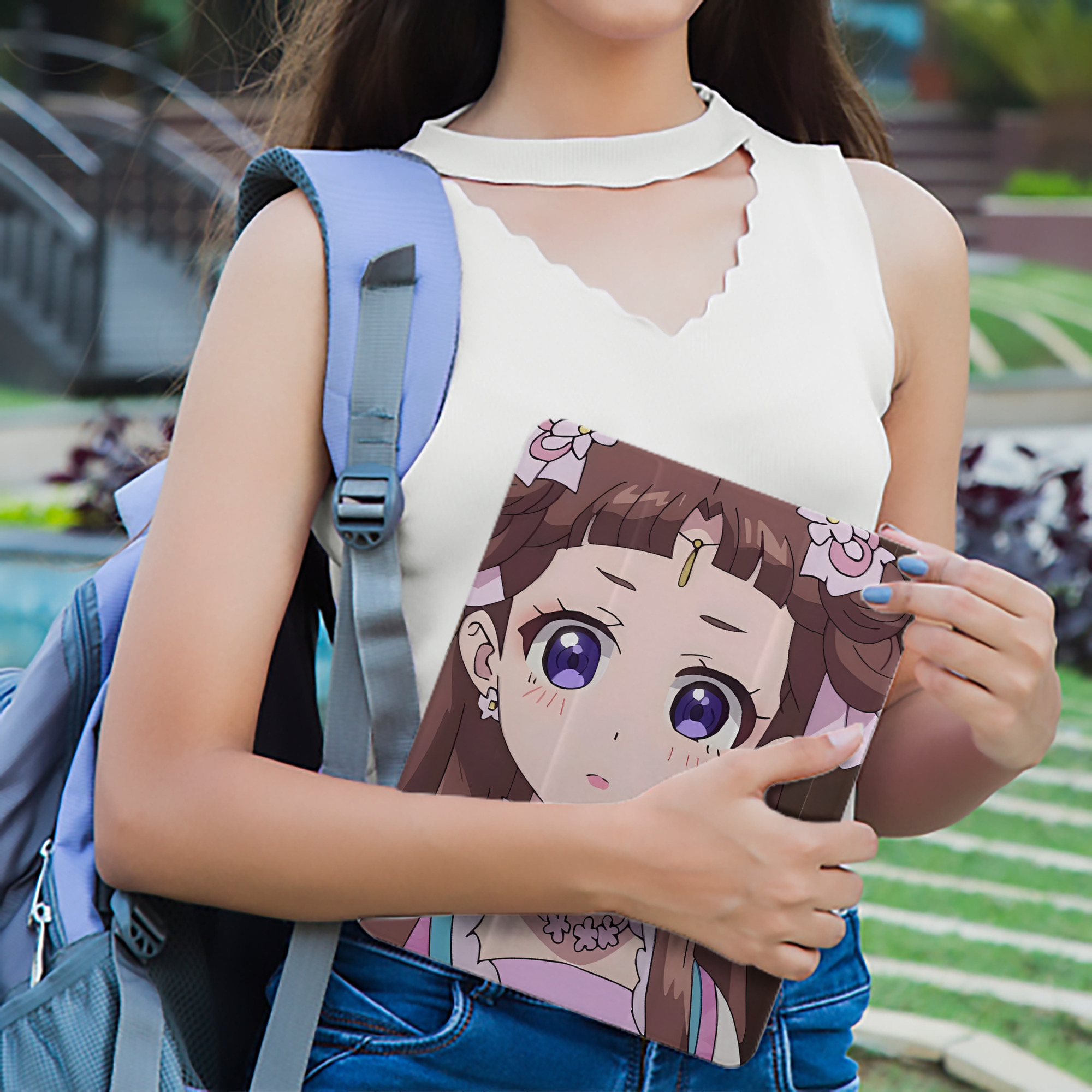 薬屋のひとりごと The Apothecary Diaries IPad ケース ペン収納付き 三つ折りスタンド PUレザー×シリコン 対応機種9.5/10.5/10.9インチ