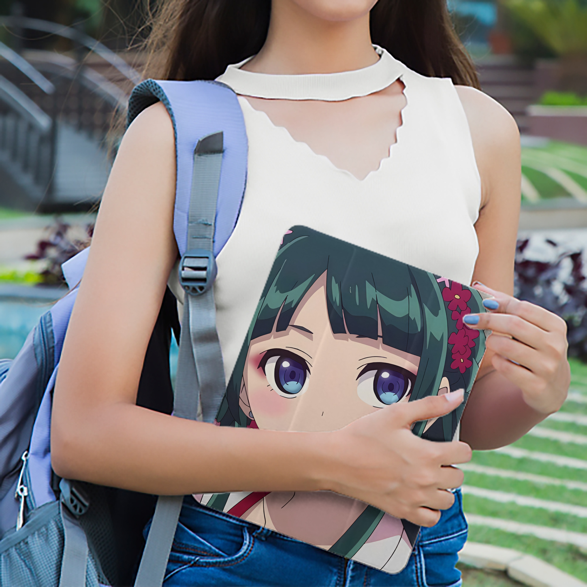 薬屋のひとりごと The Apothecary Diaries IPad ケース ペン収納付き 三つ折りスタンド PUレザー×シリコン 対応機種9.5/10.5/10.9インチ