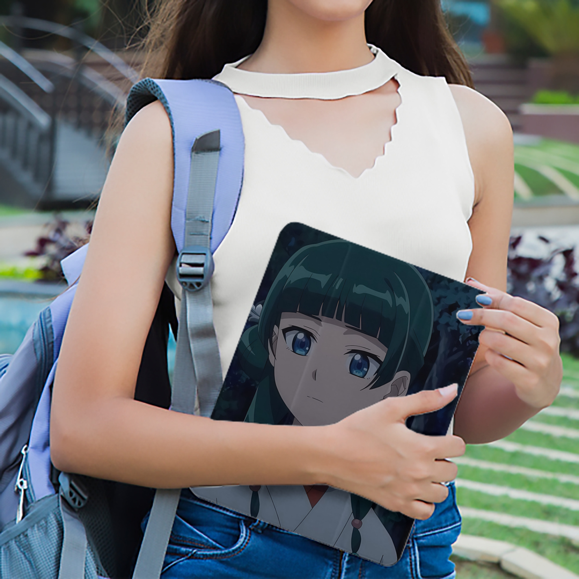 薬屋のひとりごと The Apothecary Diaries IPad ケース ペン収納付き 三つ折りスタンド PUレザー×シリコン 対応機種9.5/10.5/10.9インチ